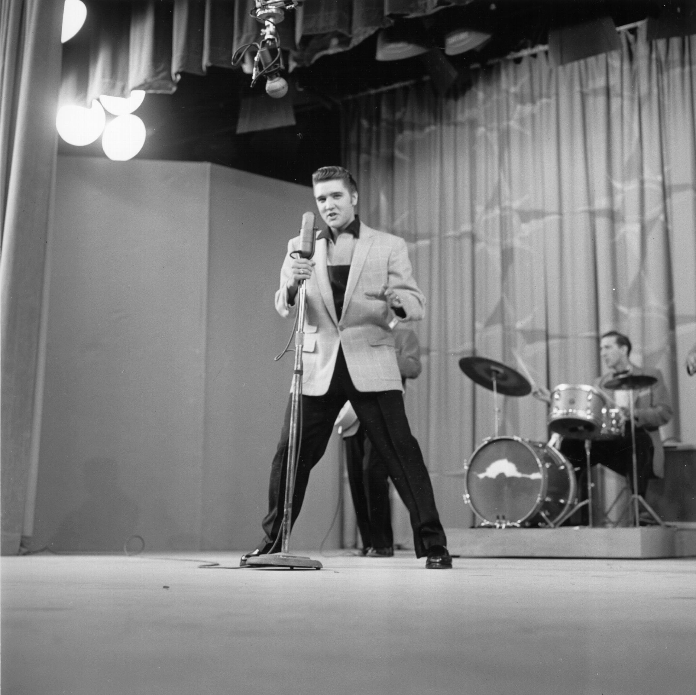 Elvis Presley performing on 'The Milton Berle Show'
