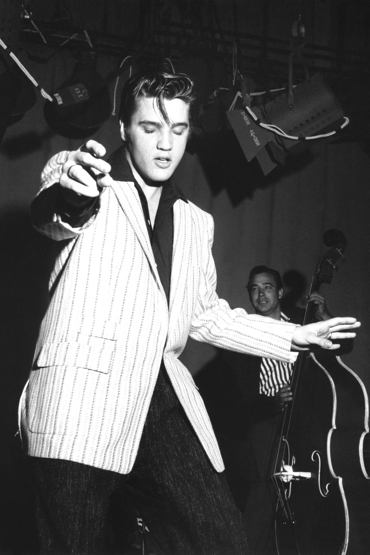 Elvis Presley rehearsing on 'The Milton Berle Show' on June 4, 1956