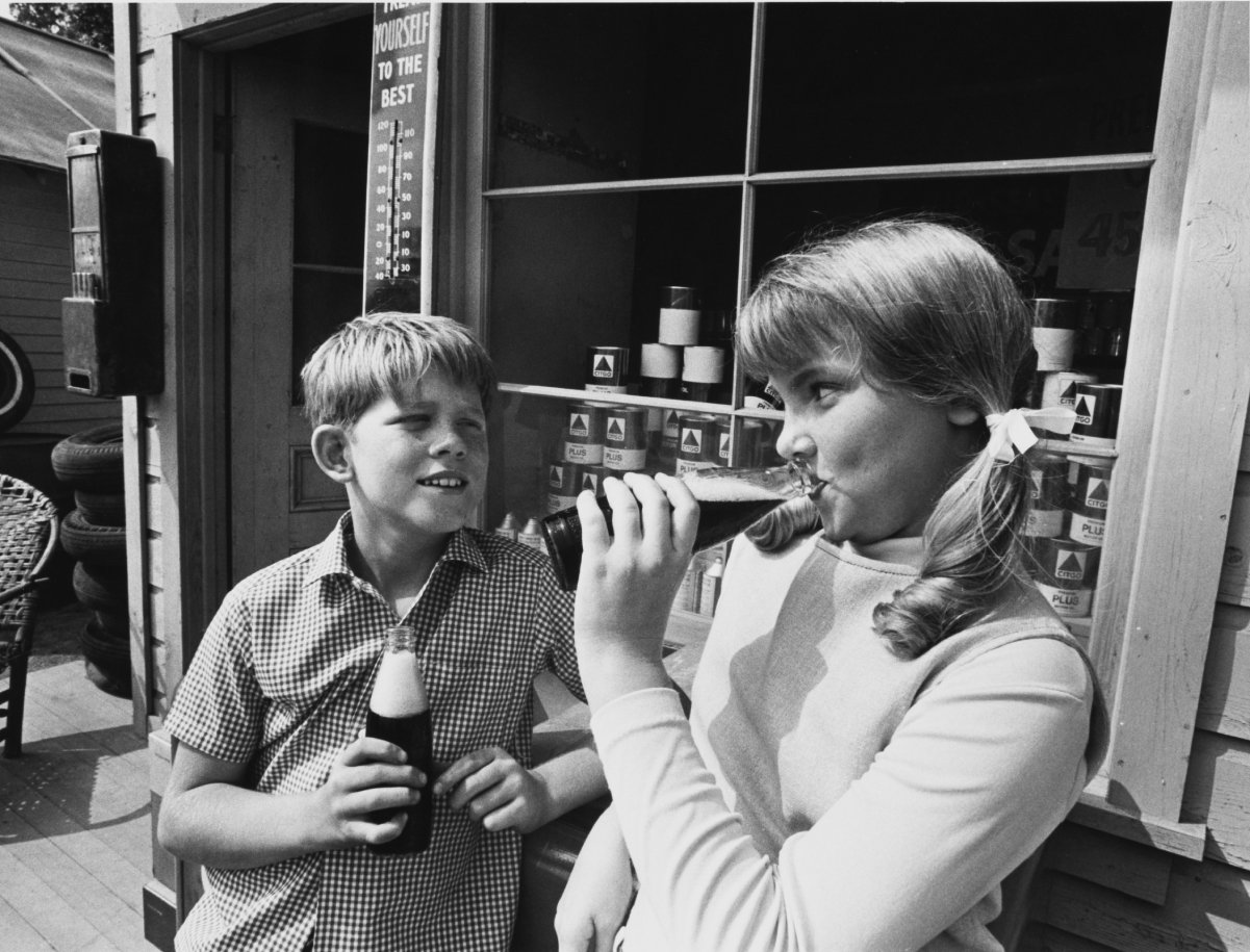 Ron Howard, left, with Mary Anne Durkin in 'The Andy Griffith Show' episode 'Opie's Girlfriend', 1966