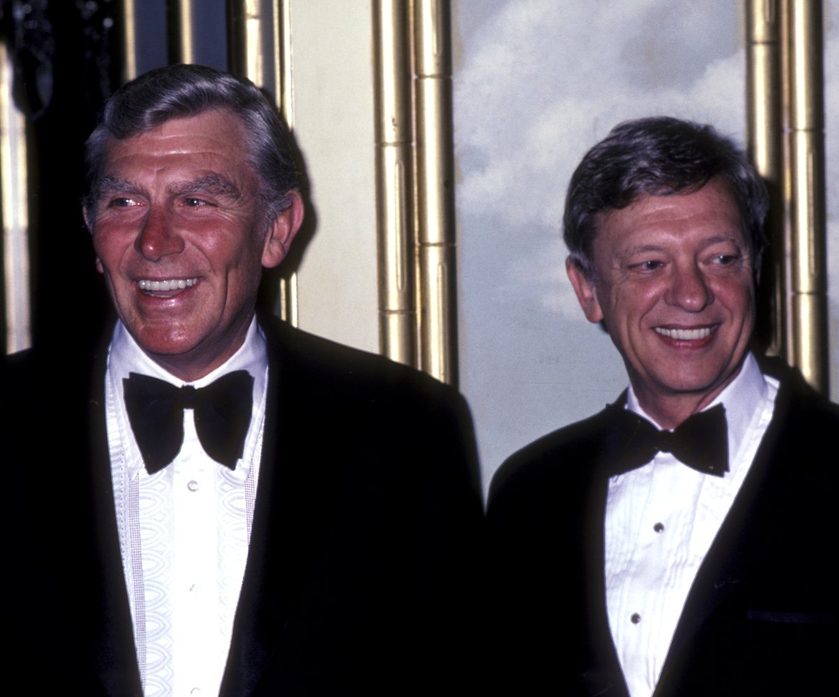 'The Andy Griffith Show' stars Andy Griffith and Don Knotts attend an event in tuxedos in 1978