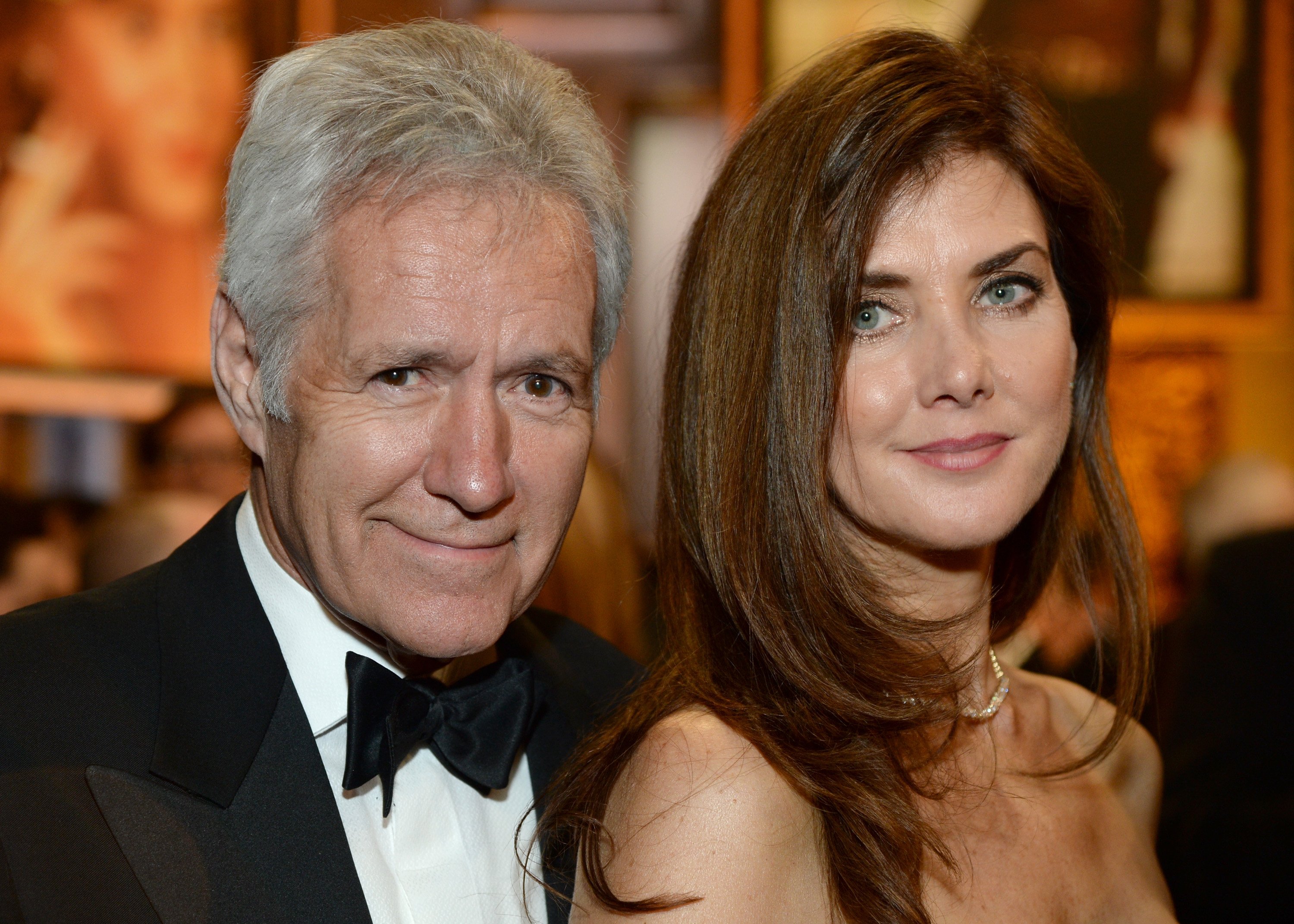 The late TV personality Alex Trebek and his wife Jean in 2014
