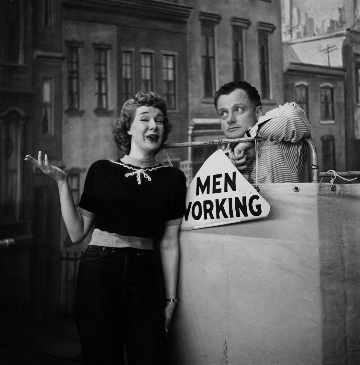 Joyce Randolph and Art Carney as Trixie and Ed Norton on 'The Honeymooners'