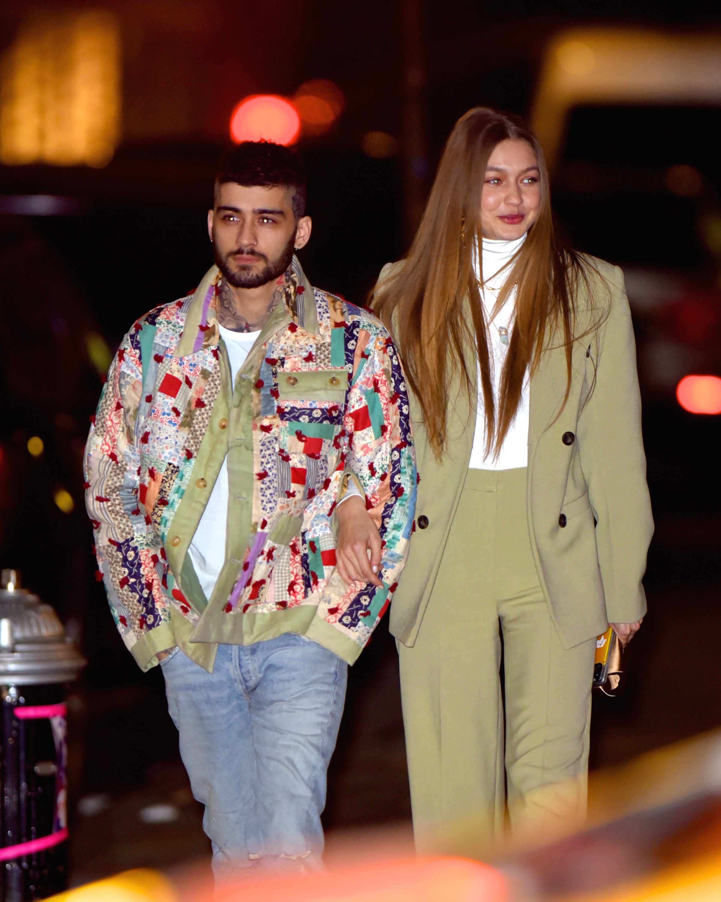 Gigi Hadid and Zayn Malik leave restaurant in NYC