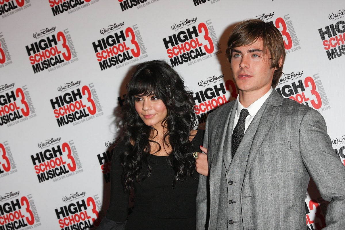 Vanessa Hudgens and Zac Efron at the premiere of "High School Musical 3" at the Cinemark Polanco on October 30, 2008 in Mexico City