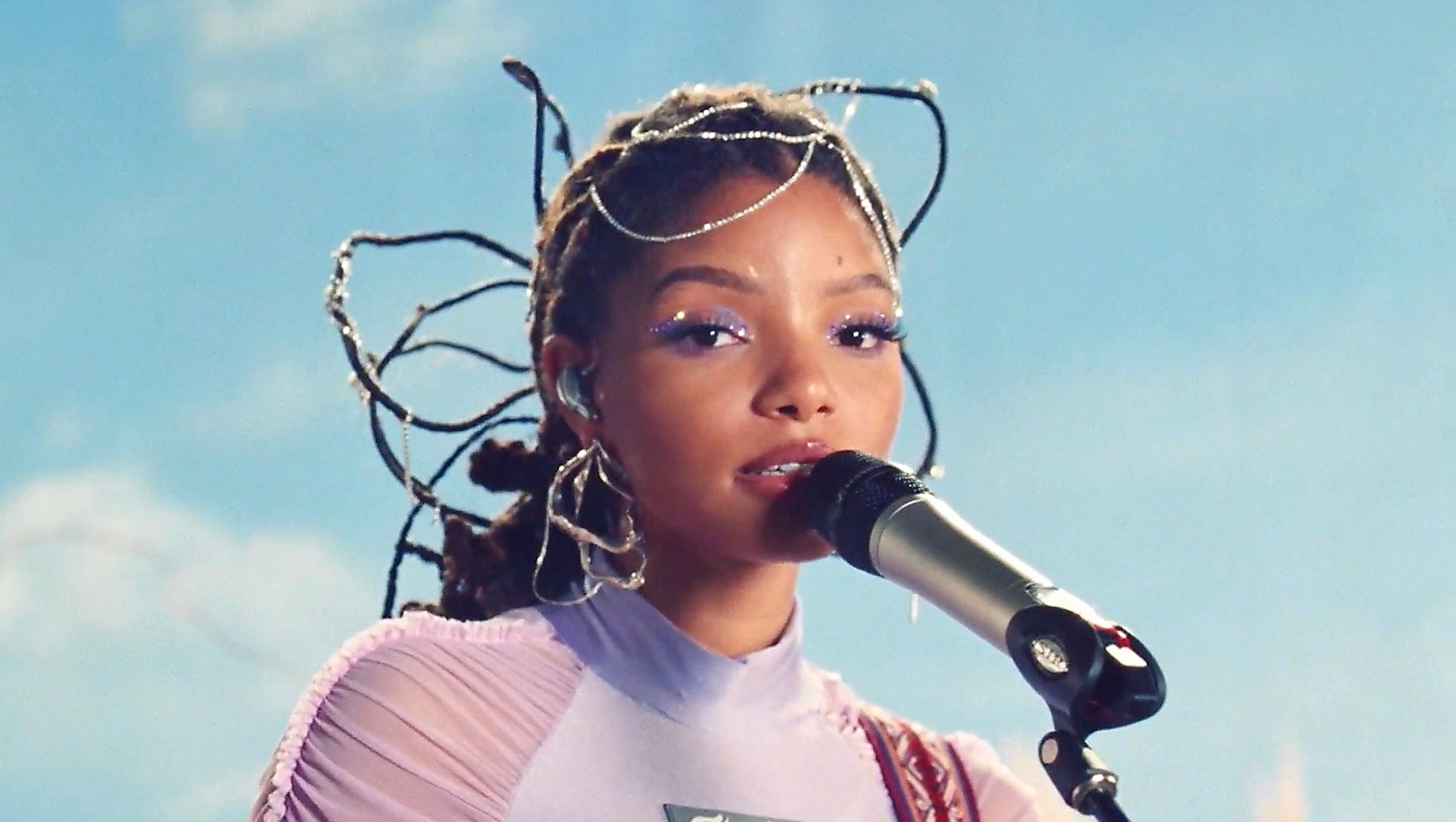 Halle Bailey of Chloe X Halle performs during the Billboard Women In Music 2020 event on December 10, 2020 | 2020 Billboard Women In Music/Getty Images for Billboard