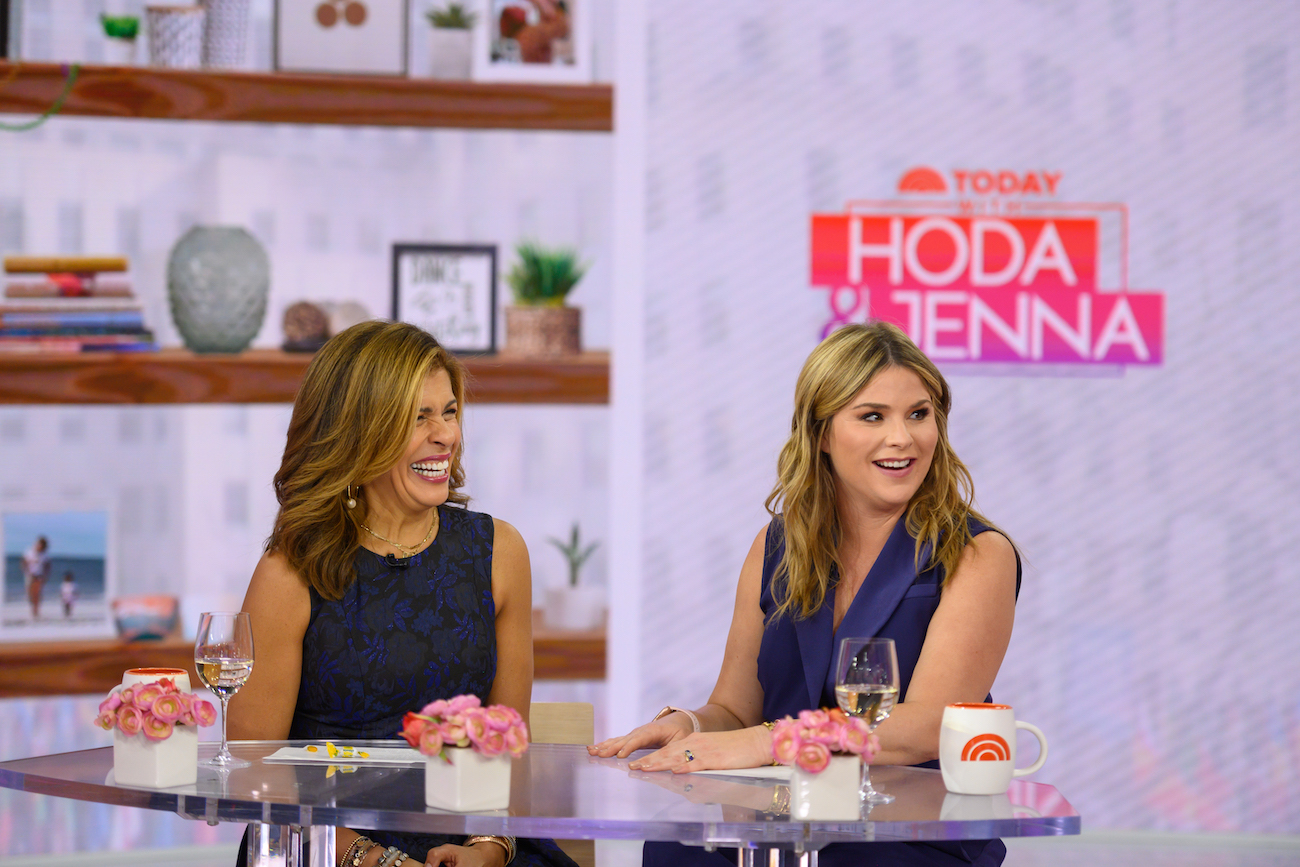 'Today Show' stars Hoda Kotb and Jenna Bush Hager on set