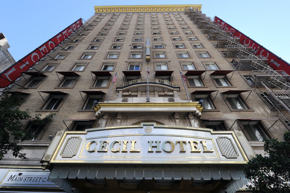 The Cecil Hotel in downtown Los Angeles near Skid Row