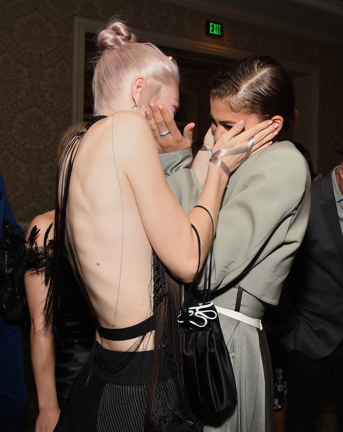 Hunter Schafer and Zendaya attend ELLE's 26th Annual Women In Hollywood Celebration Presented By Ralph Lauren And Lexus at The Four Seasons Hotel Los Angeles on October 14, 2019 in Beverly Hills, California | Michael Kovac/Getty Images for ELLE