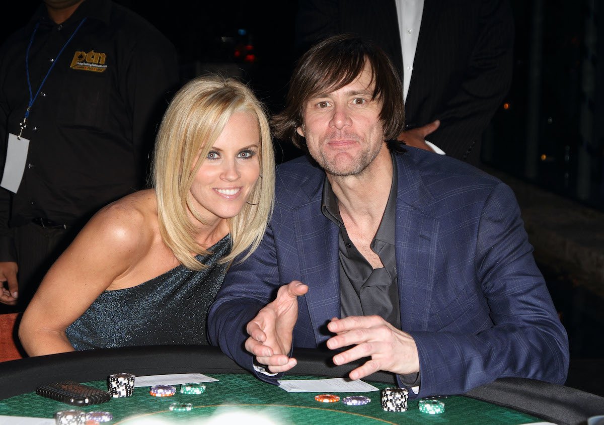 Jenny McCarthy and Jim Carrey at the Saturday Night Spectacular celebration in Miami