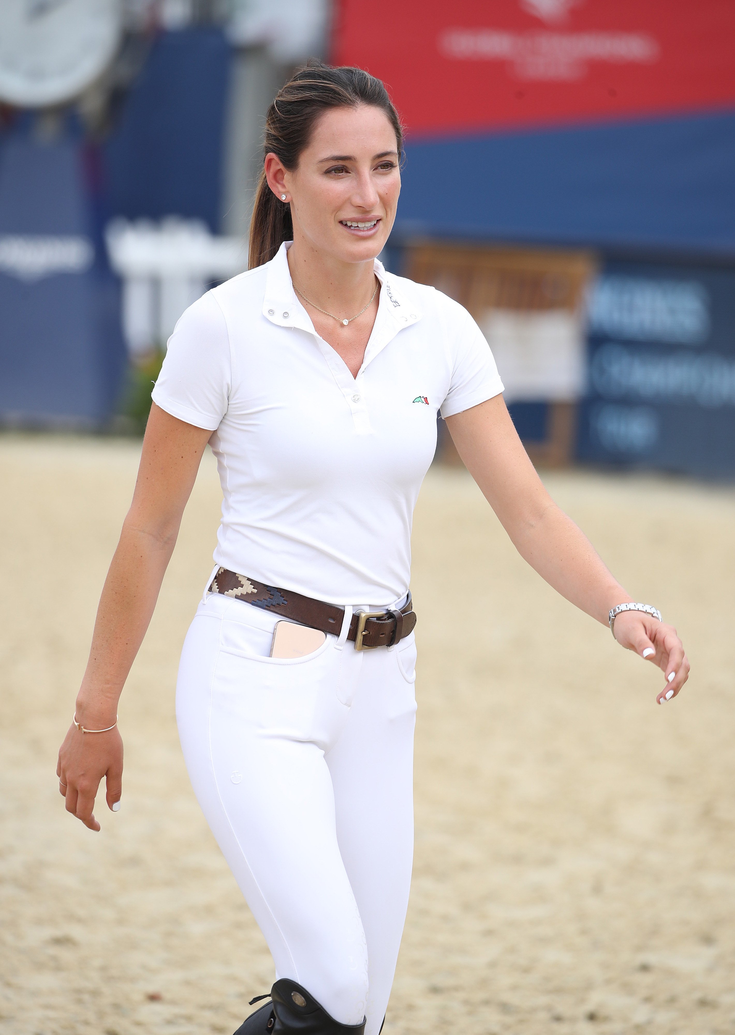 Jessica Springsteen at an equestrian competition in London