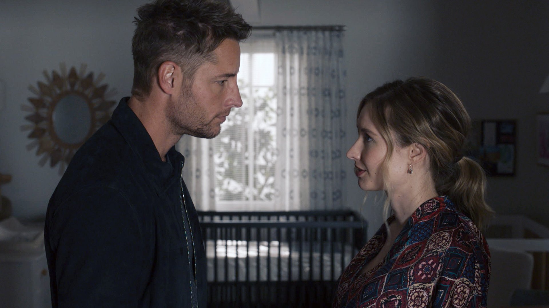 Justin Hartley as Kevin and Caitlin Thompson as Madison on 'This Is Us' Season 5 Episode 5