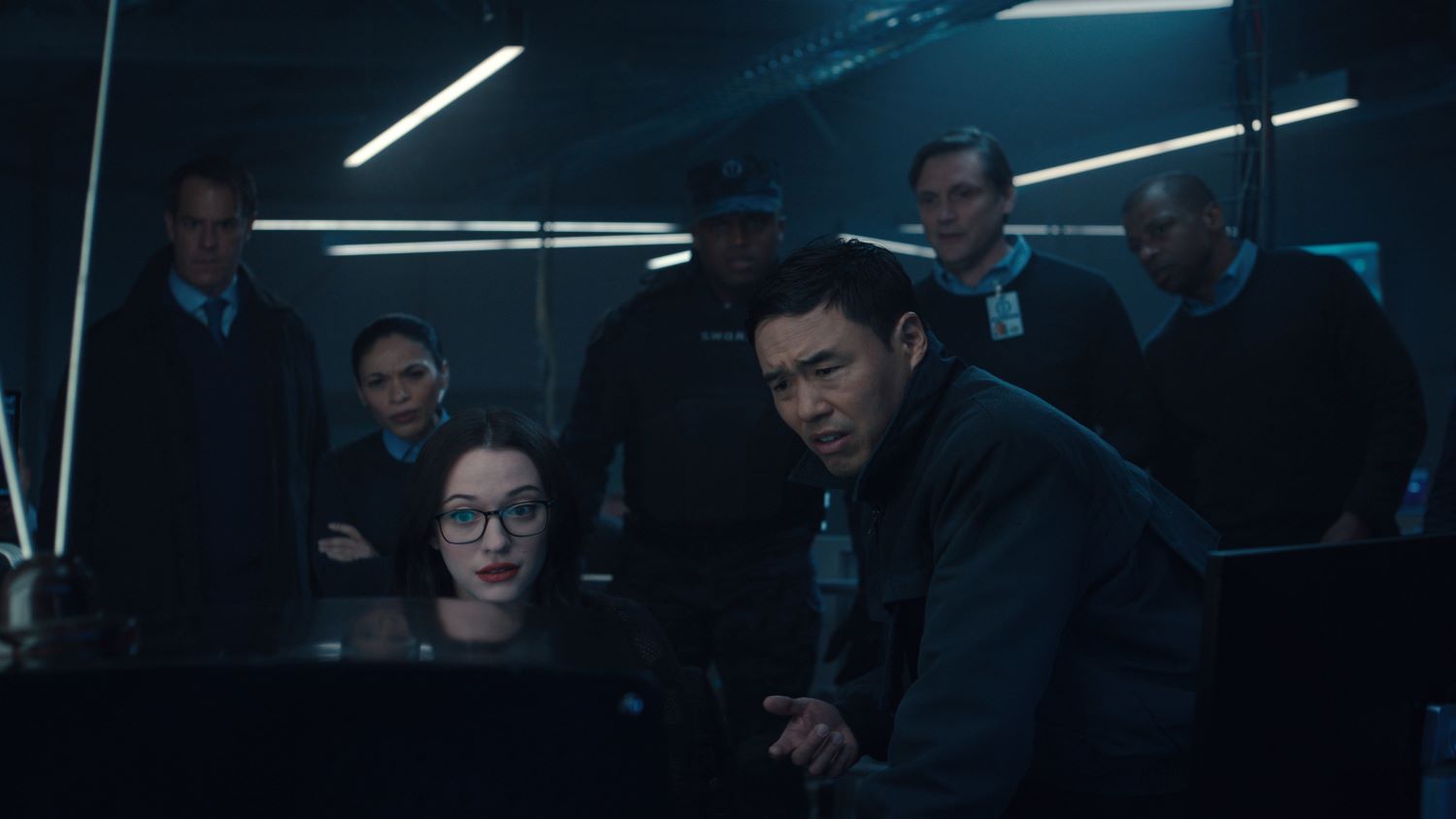 Kat Dennings and Randall Park in 'WandaVision'