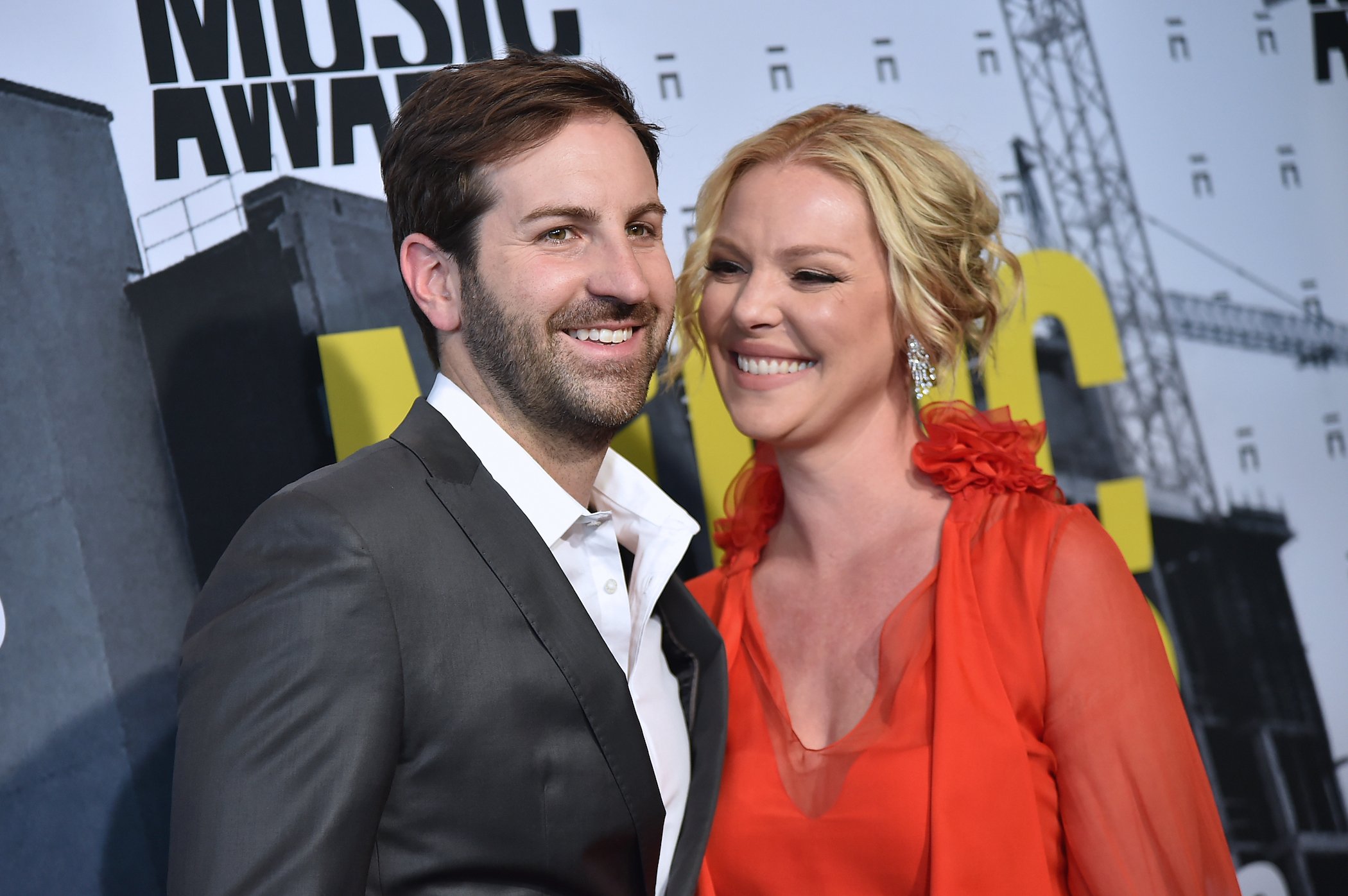 Josh Kelley and Katherine Heigl attend the 2017 CMT Music Awards