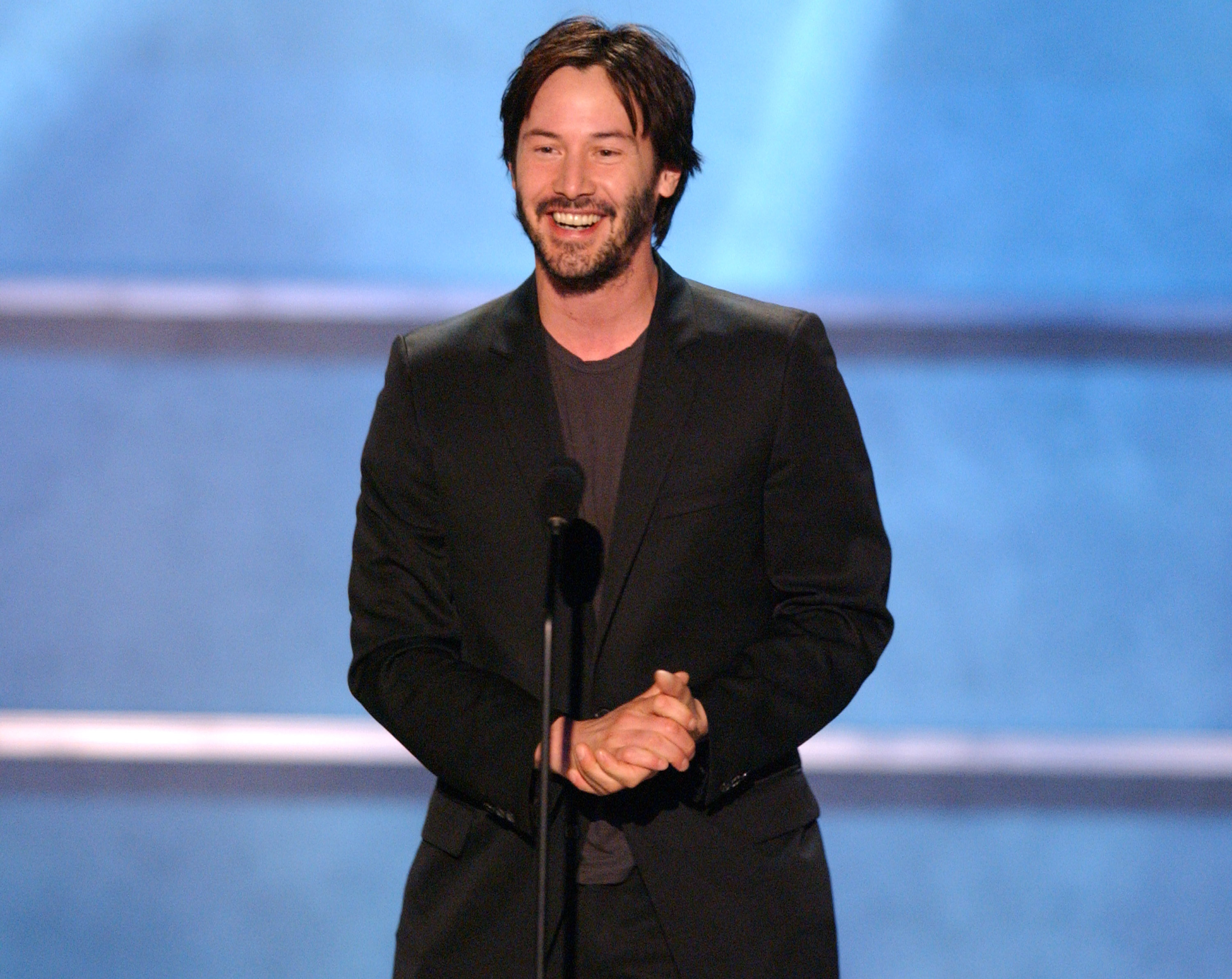 Keanu Reeves accepts the Taurus Honorary Award for Action Movie Star