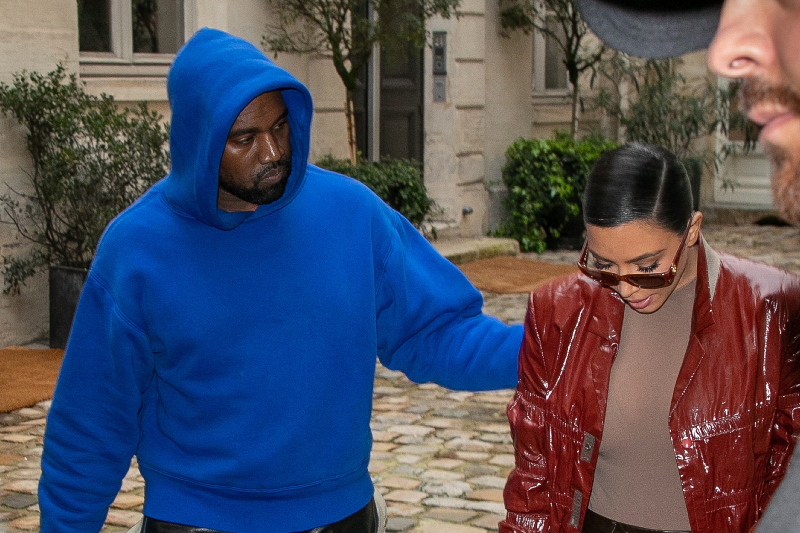 Kim Kardashian West and Kanye West in Paris on March 2, 2020