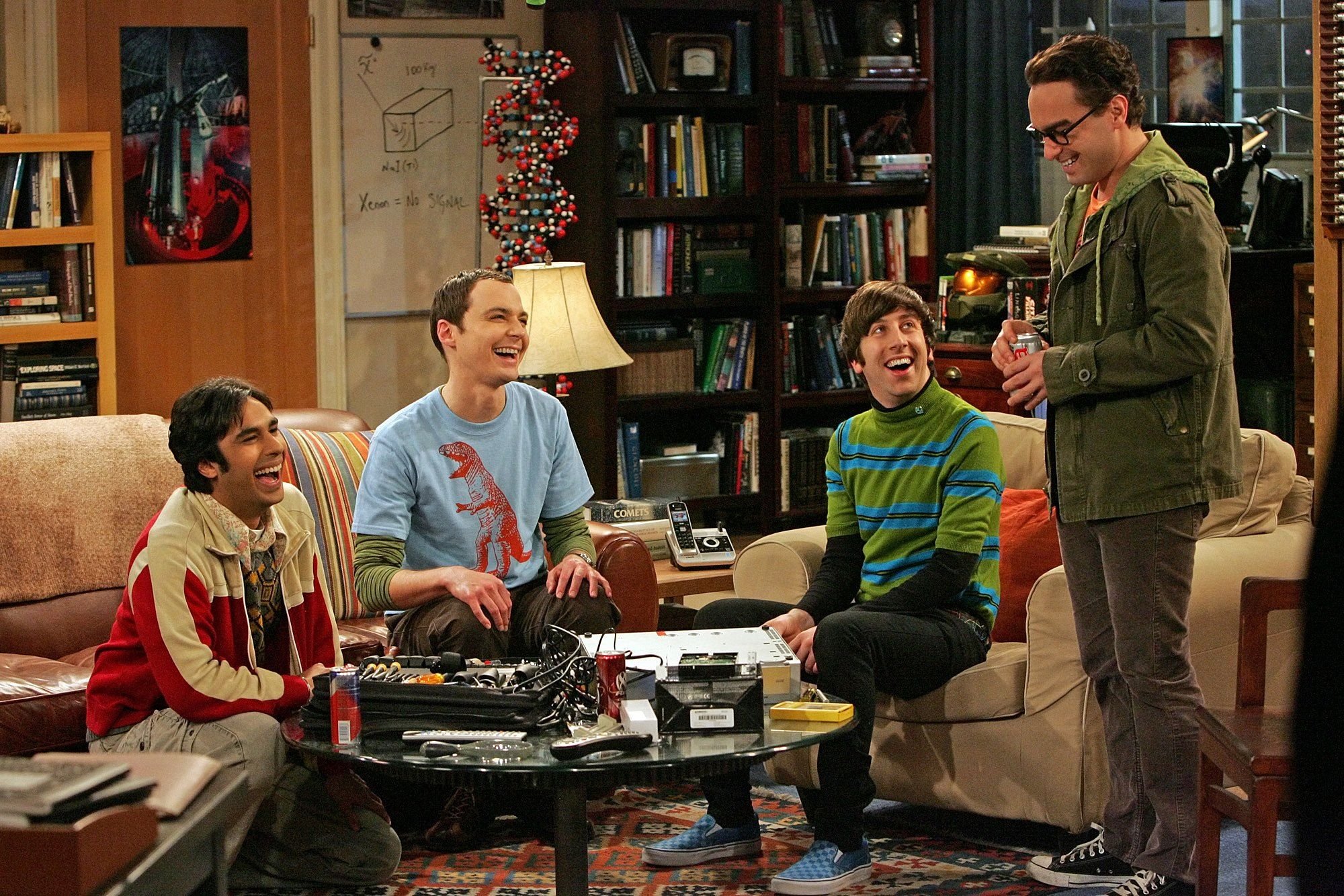 Kunal Nayyar, Jim Parsons, Simon Helberg, and Johnny Galecki on 'The Big Bang Theory'