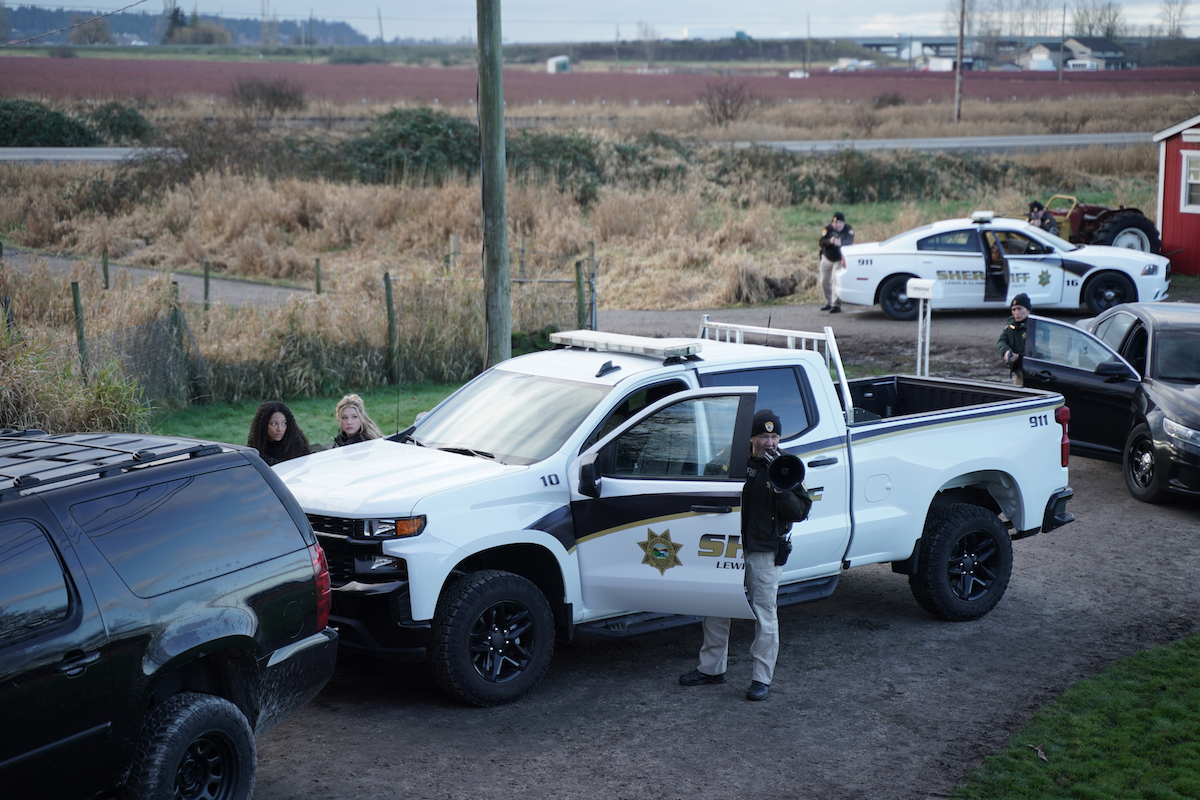 Kylie Bunbury, Katheryn Winnick, and Patrick Gallagher in 'Big Sky'