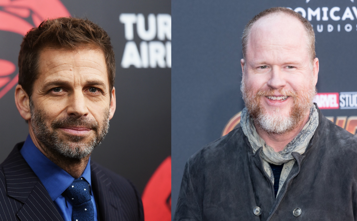 (L-R) 'Justice League' directors Zack Snyder and Joss Whedon