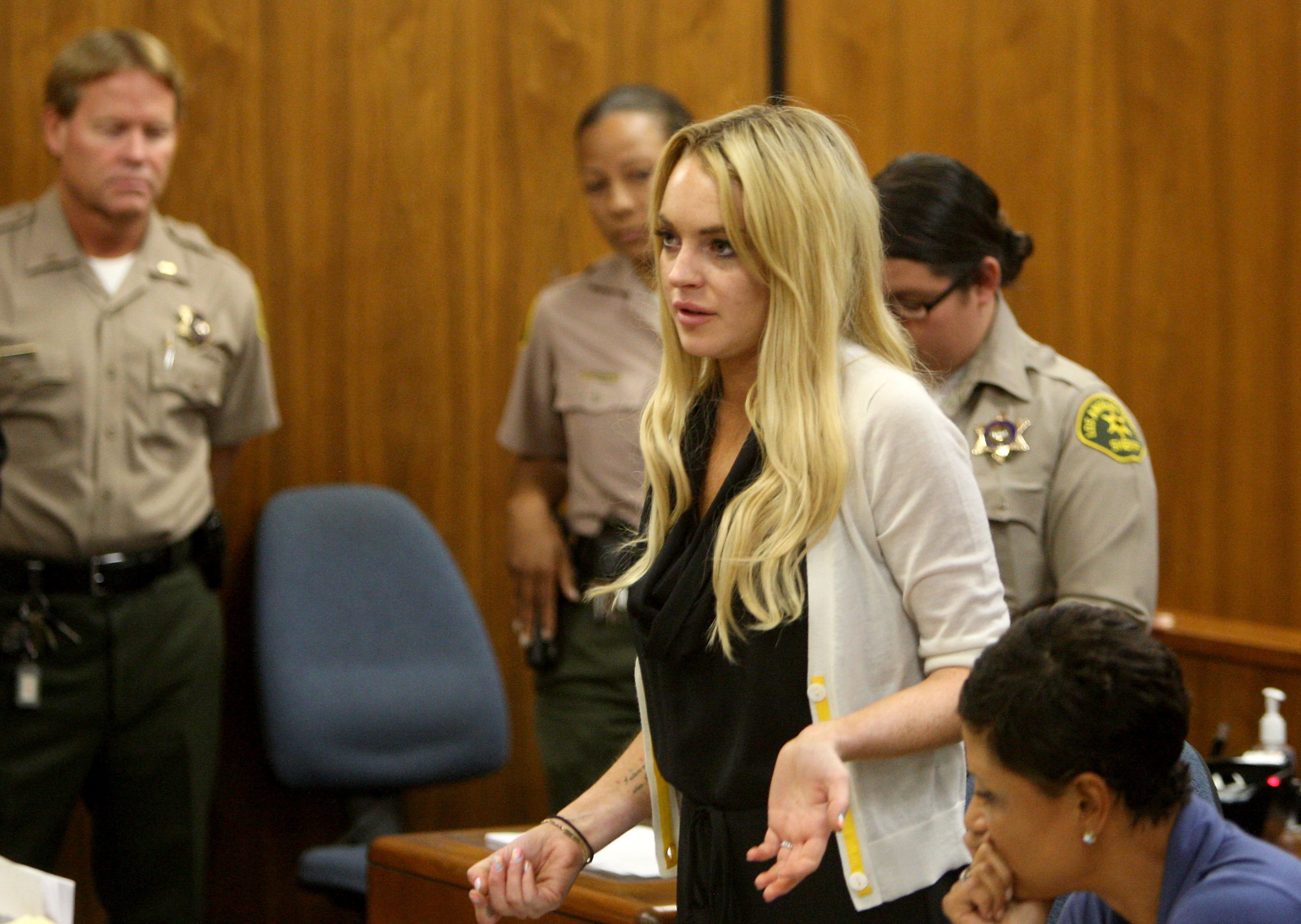 Lindsay Lohan at her probation hearing in 2010