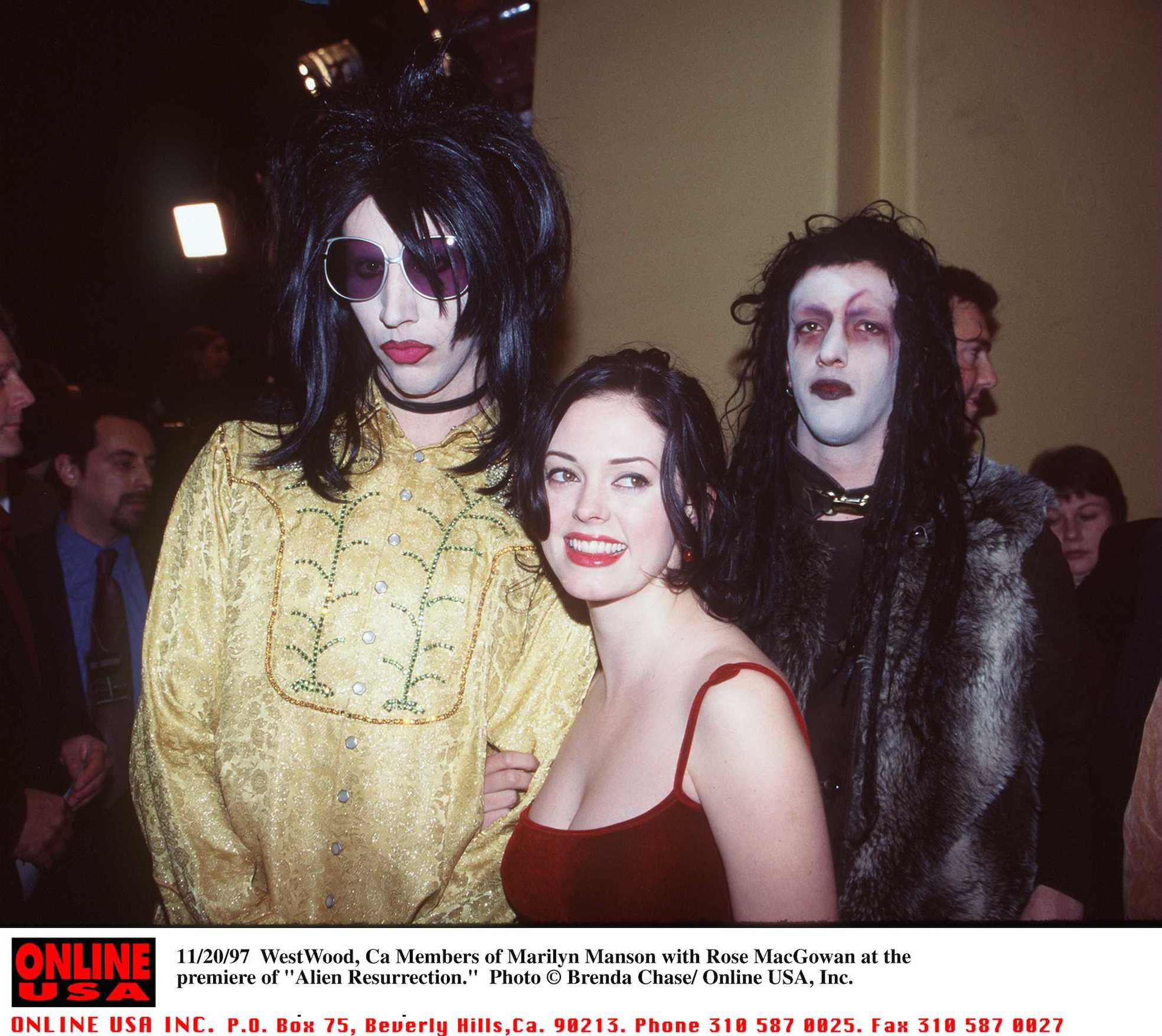 Marilyn Manson and Rose McGowan in 1997