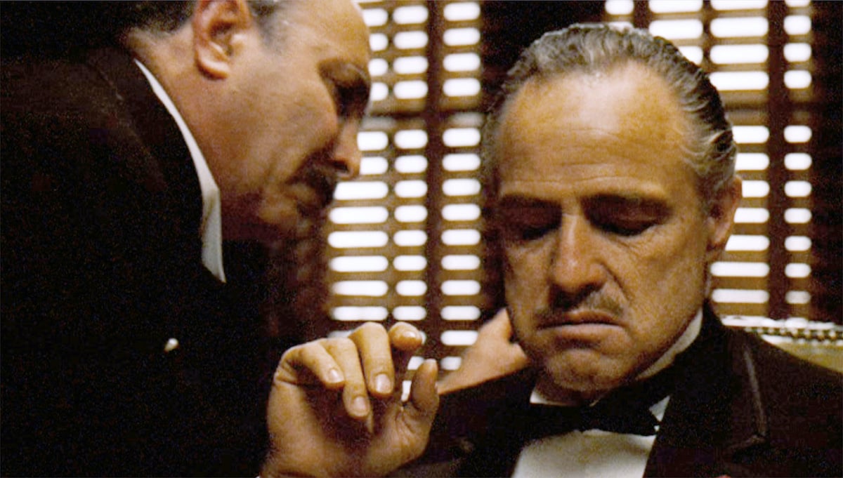 Salvatore Corsitto and Marlon Brando in 'The Godfather'