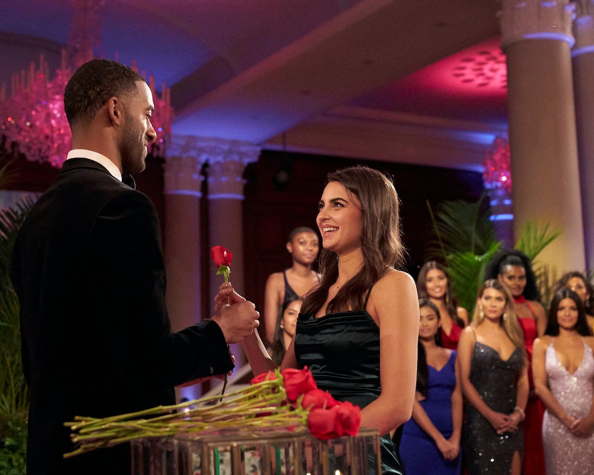 Matt James gives Rachael Kirkconnell a rose on 'The Bachelor'