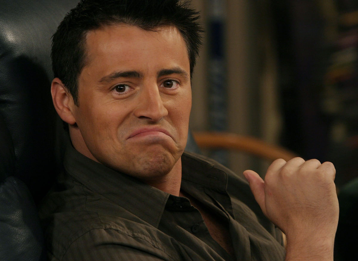 Matt LeBlanc who plays Joey on the hit NBC series "Friends" makes a funny face on the set during one of their last shows on the Warner Bros lot Sept. 12, 2003 in Burbank, CA.