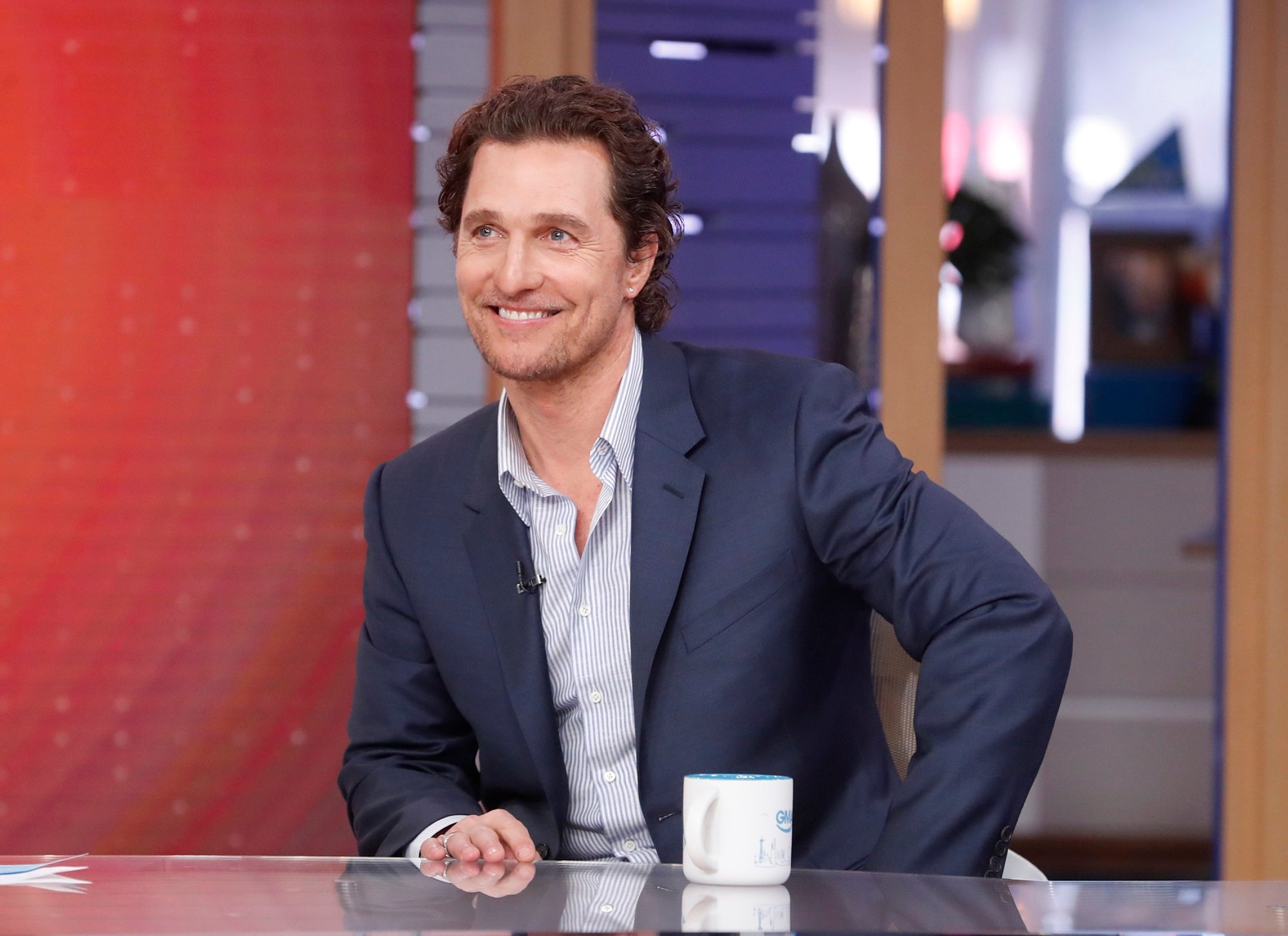 Matthew McConaughey at the GMA desk