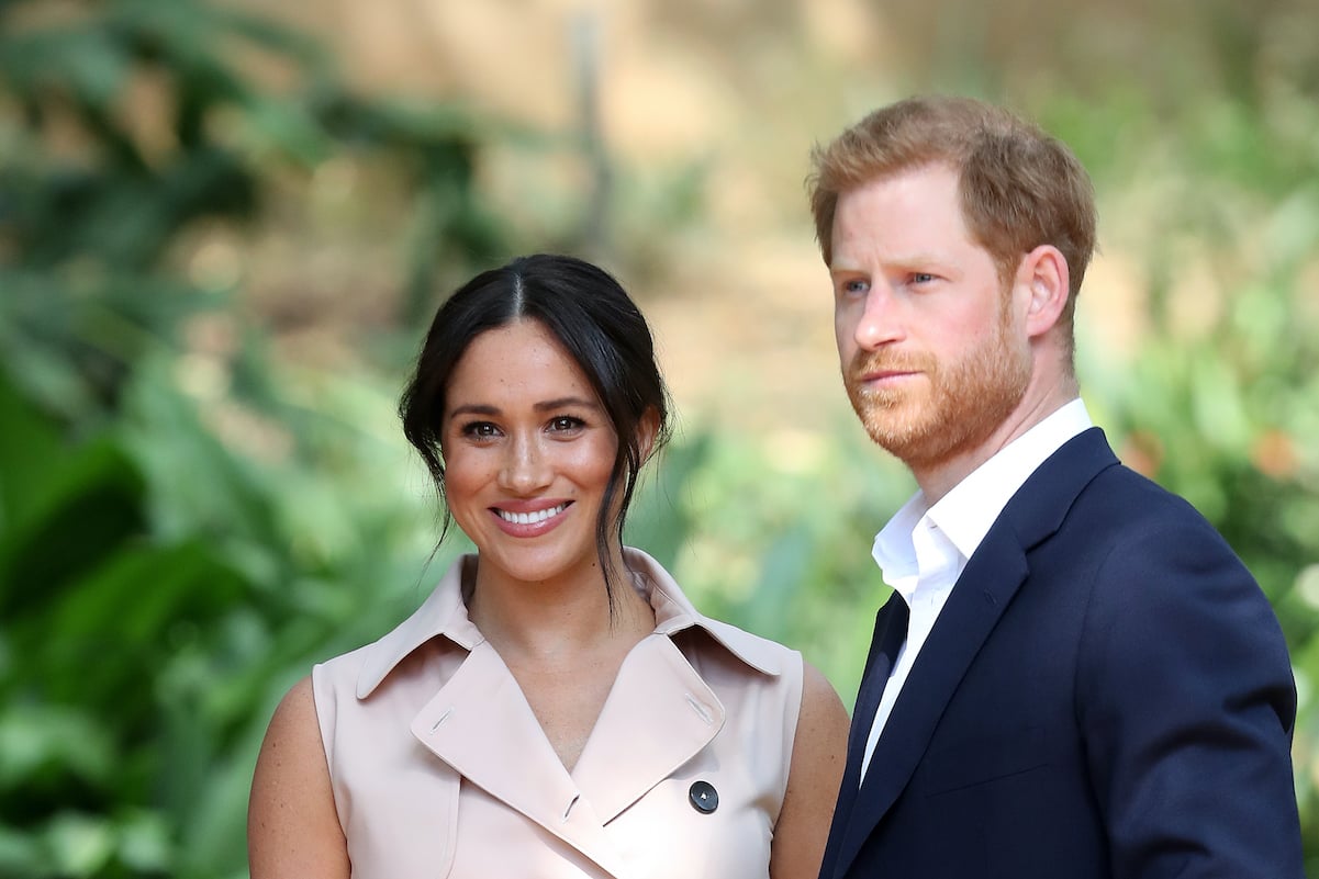 Prince Harry and Meghan Markle during their visit to South Africa in 2019