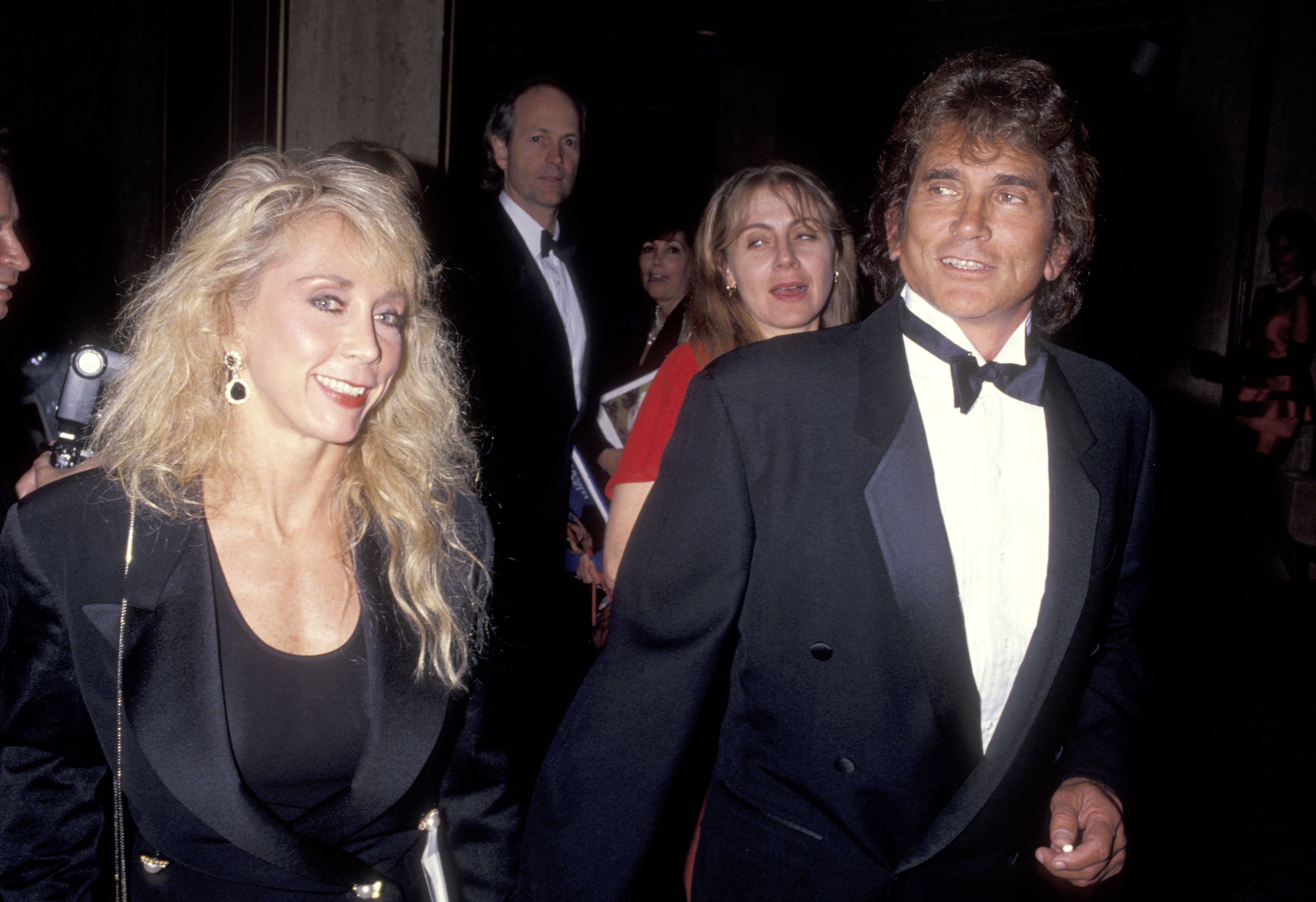 Cindy Landon and Michael Landon attend an award show.