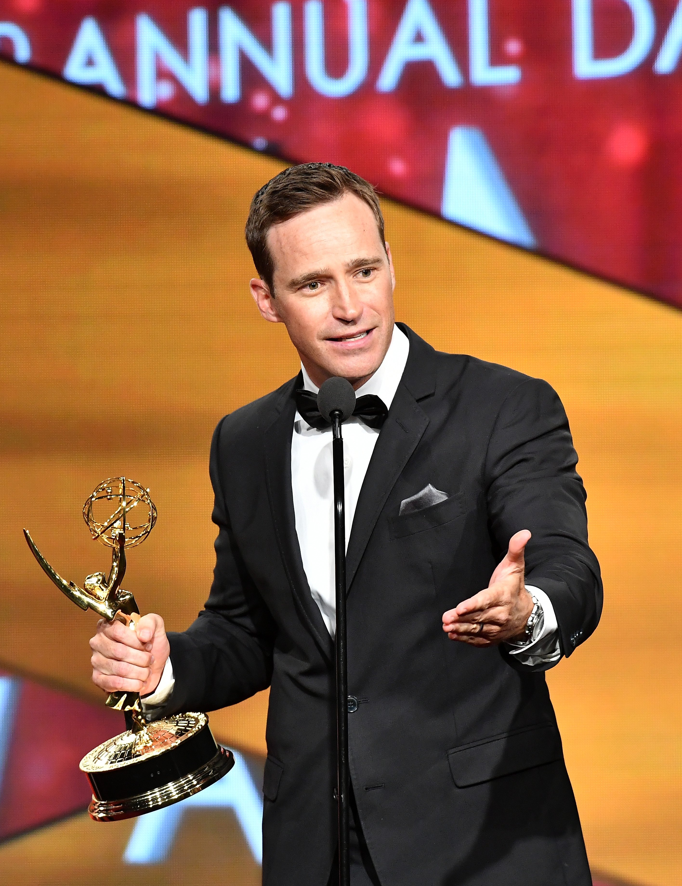 'Jeopardy!' Producer Mike Richards speaks onstage at the 43rd Annual Daytime Emmy Awards at the Westin Bonaventure Hotel 