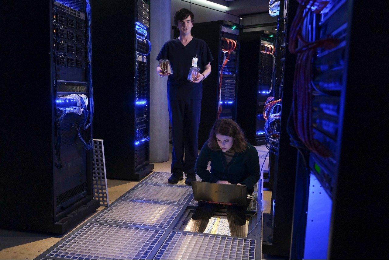 Paige Spara and Freddie Highmore on The Good Doctor | Jeff Weddell via Getty Images