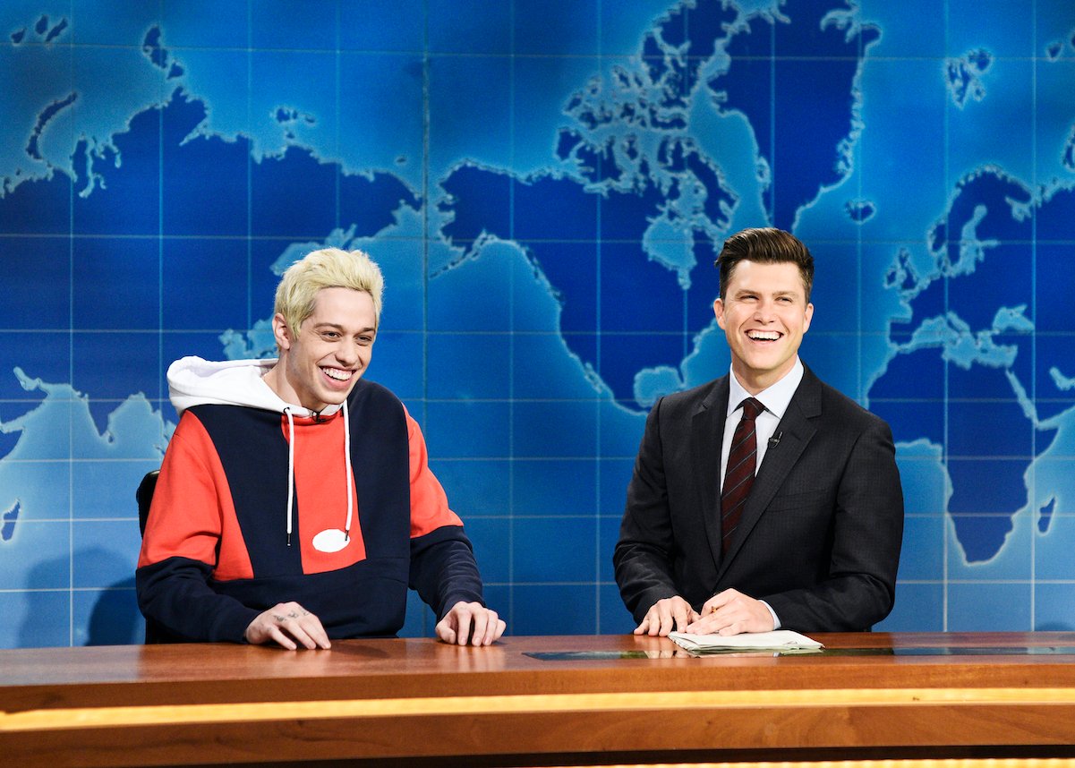 Pete Davidson (left) and Collin Jost on 'Saturday Night Live in 2018