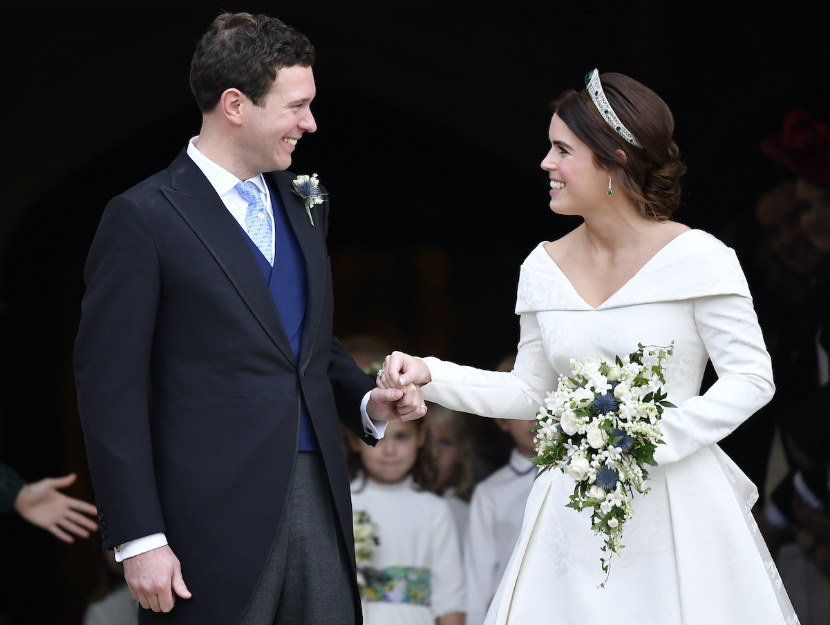 Princess Eugenie and Jack Brooksbank on their wedding day in 2018. 