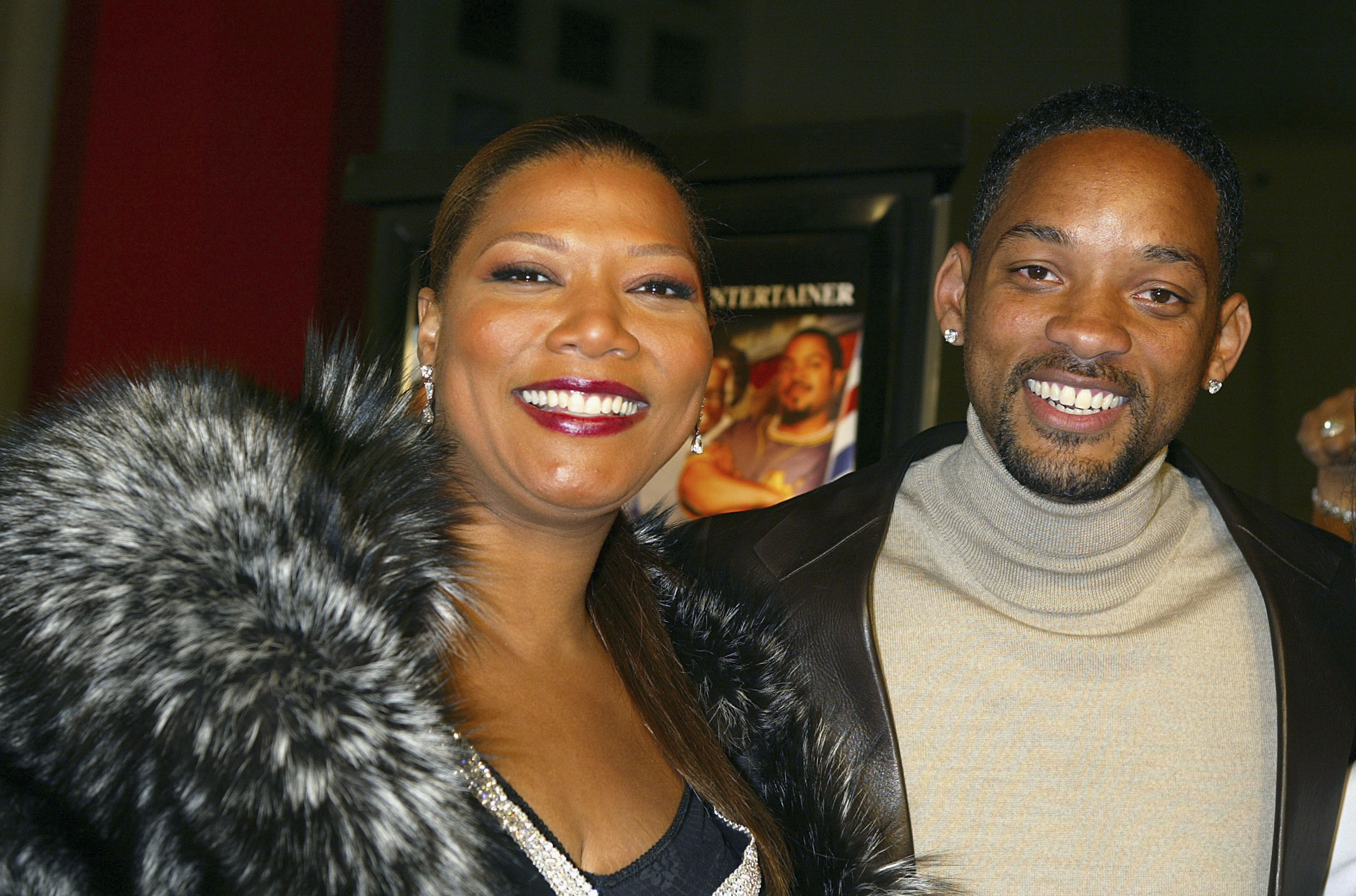 Queen Latifah and Will Smith together at the Barbershop 2 premiere