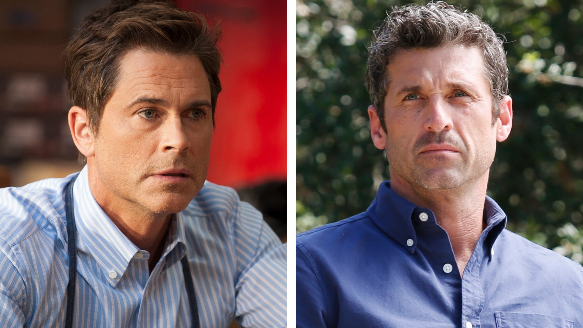 Rob Lowe as Chris Traeger on ‘Parks and Recreation’ Season 6 and Patrick Dempsey as Derek Shepherd on ‘Grey’s Anatomy’ Season 11