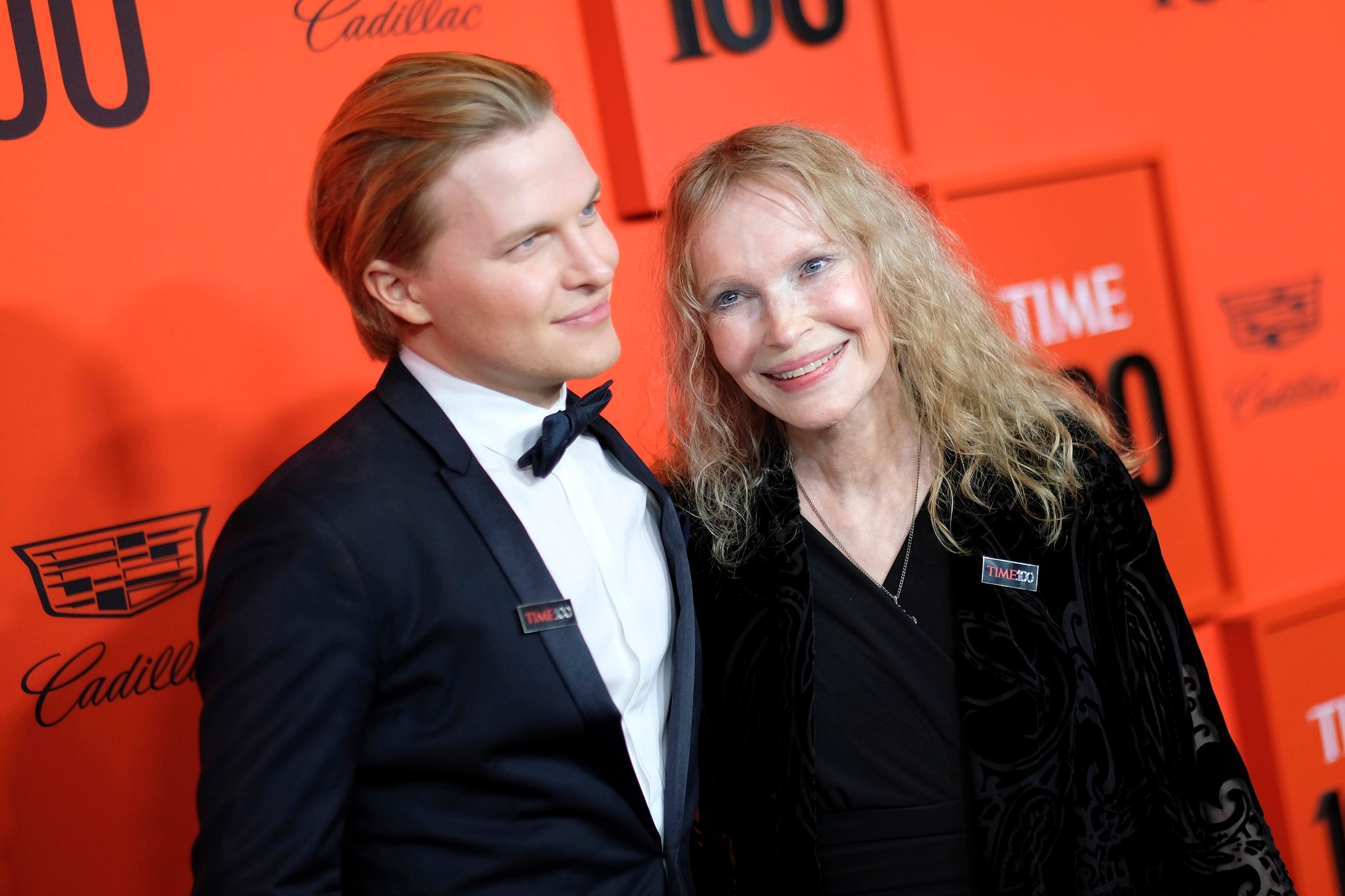 Ronan Farrow and Mia Farrow attend the TIME 100 Gala at Lincoln Center on April 23, 2019 in New York City