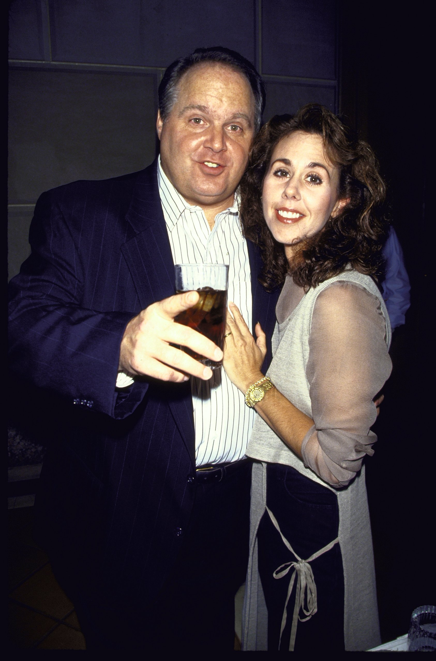 Rush Limbaugh with his arm around wife Marta Fitzgerald