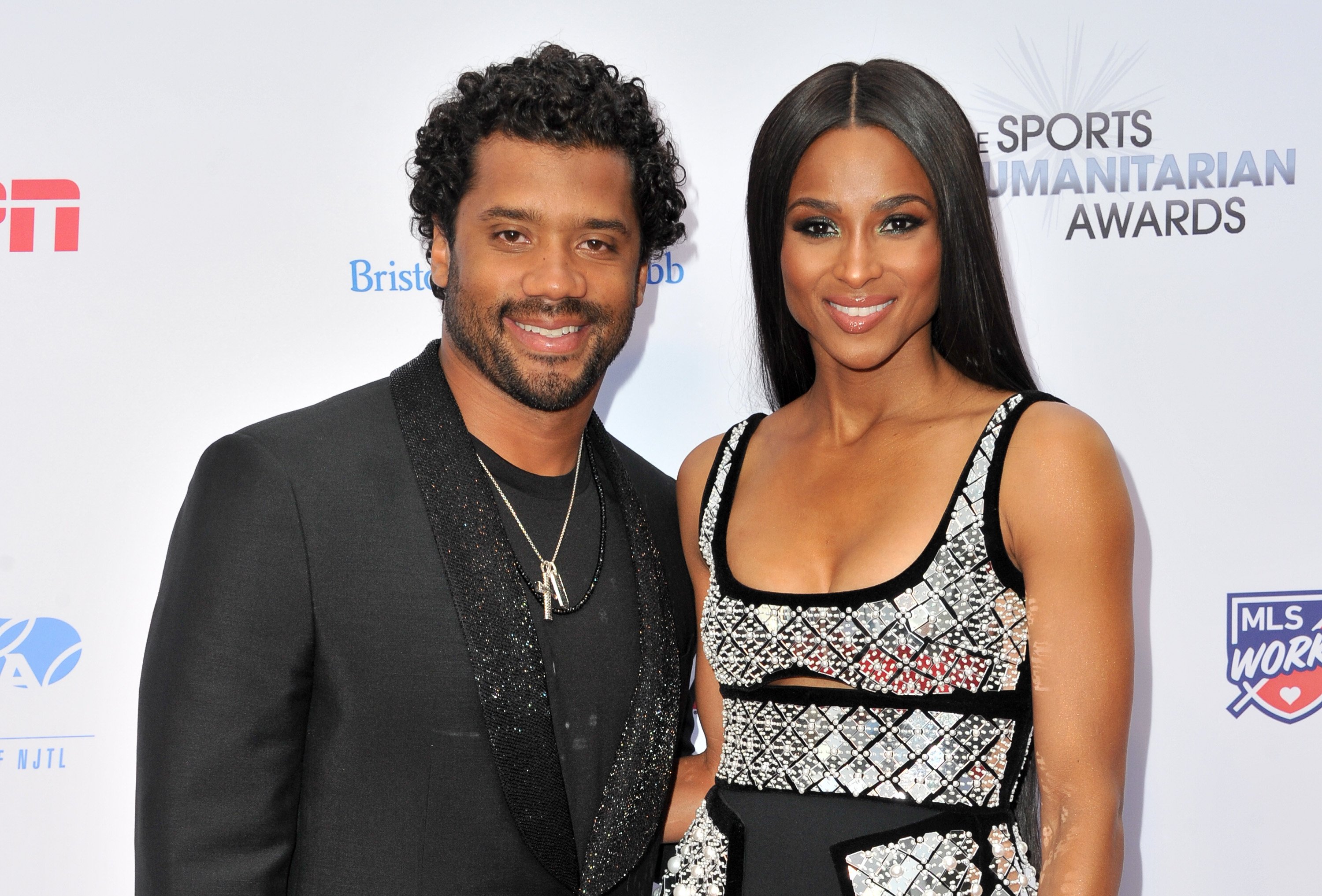 Russell Wilson and Ciara attend 5th Annual Sports Humanitarian Awards Presented by ESPN