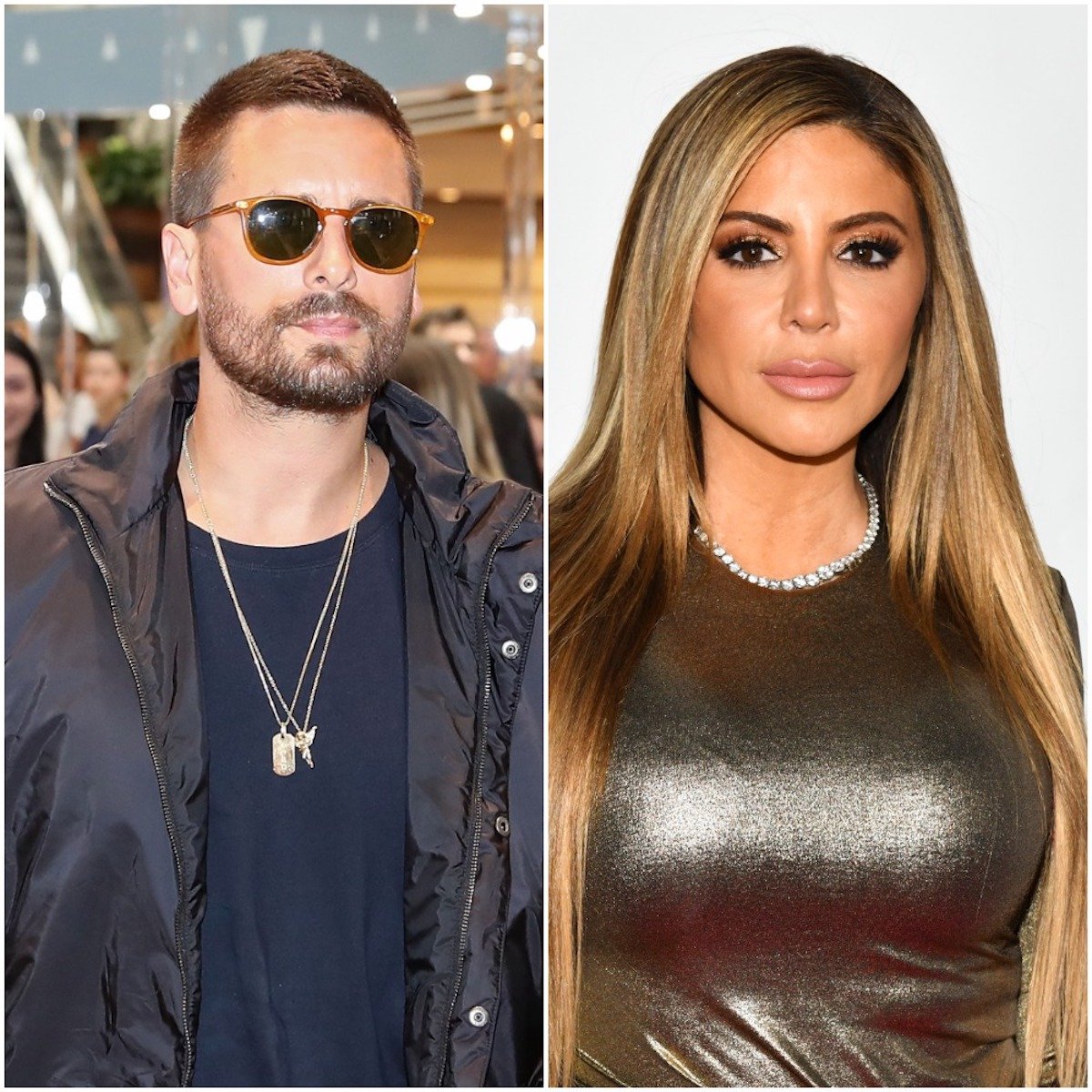 Scott Disick and Larsa Pippen at separate events
