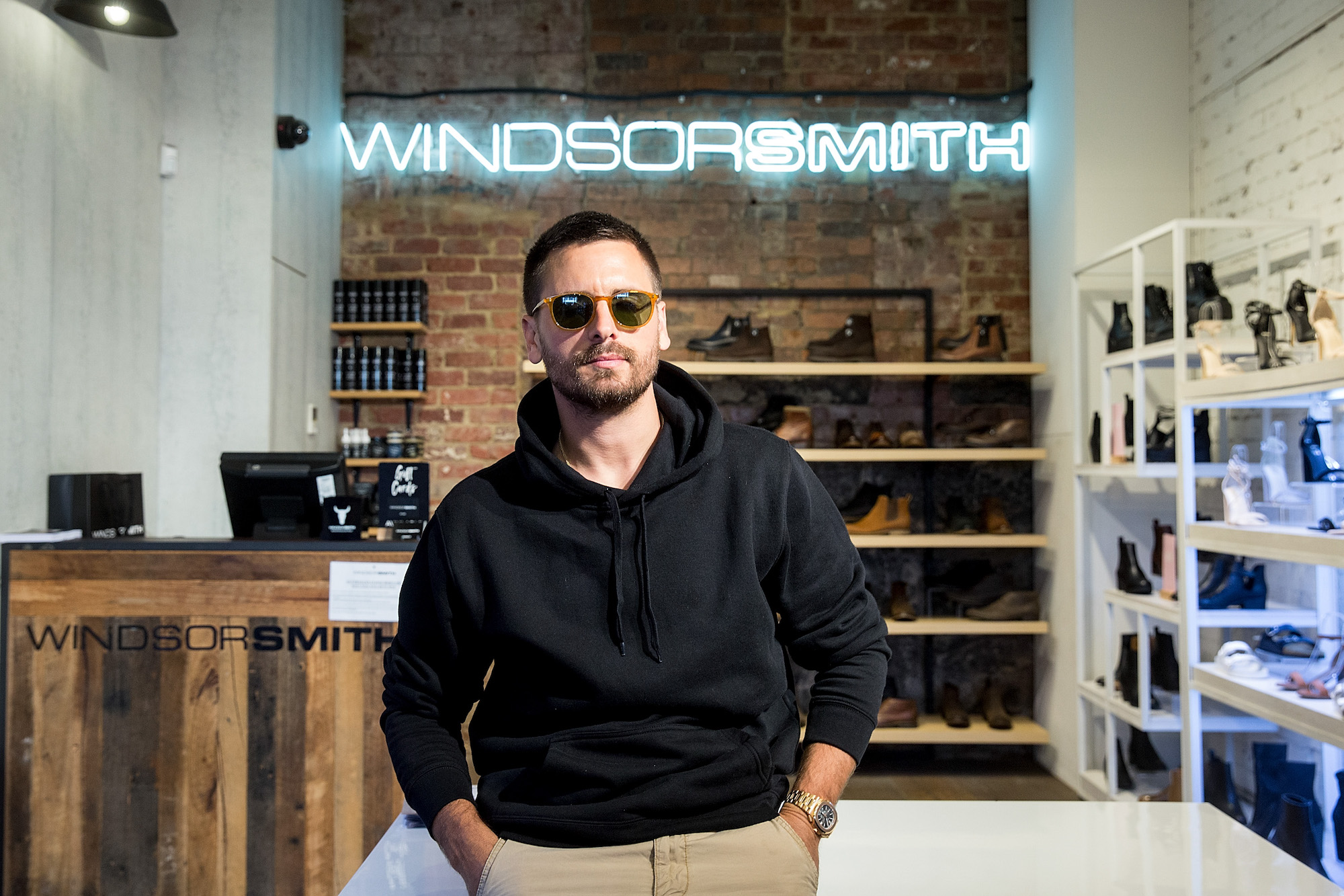 Scott Disick appearing at Windsor Smith in Melbourne, Australia in 2018