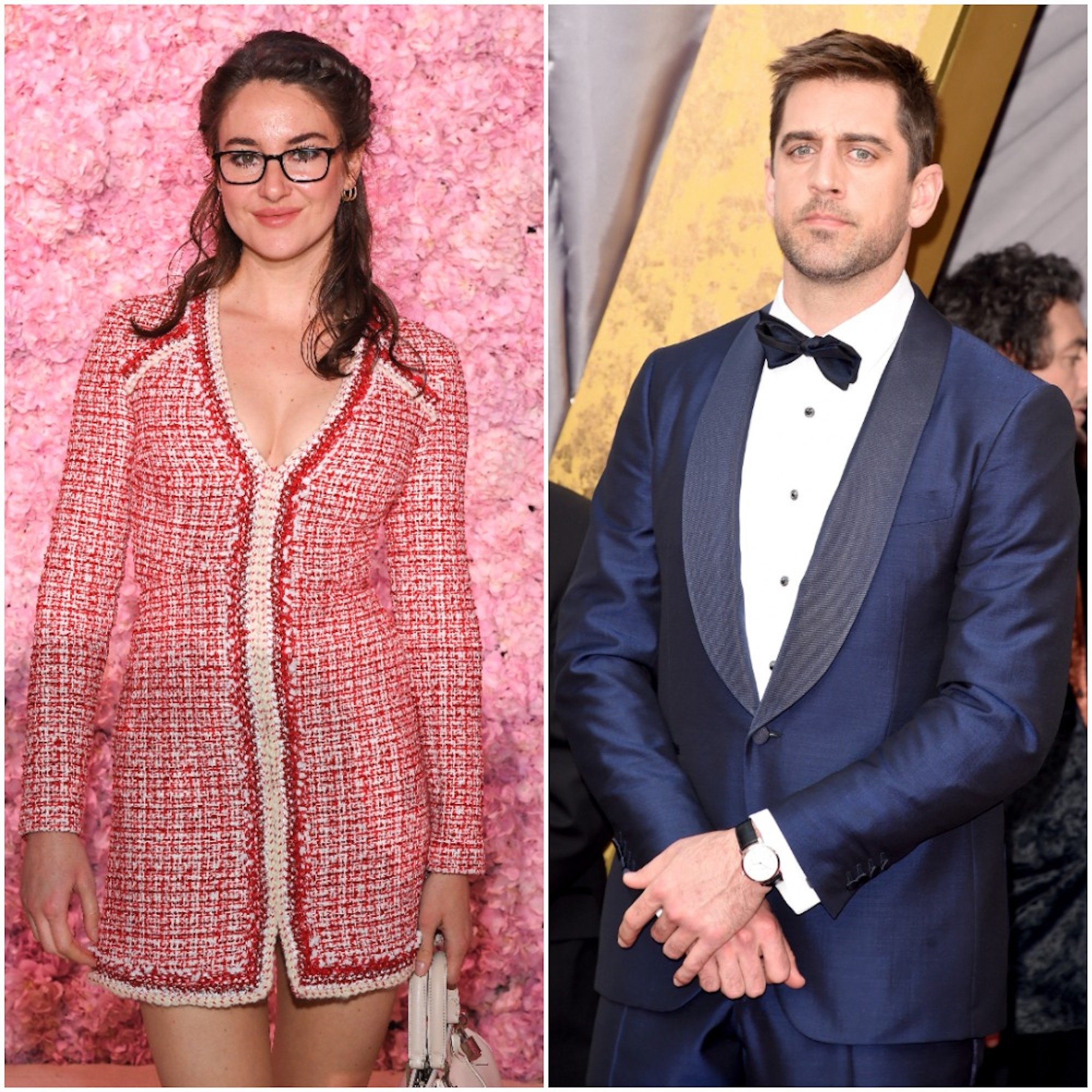 Shailene Woodley and Aaron Rodgers