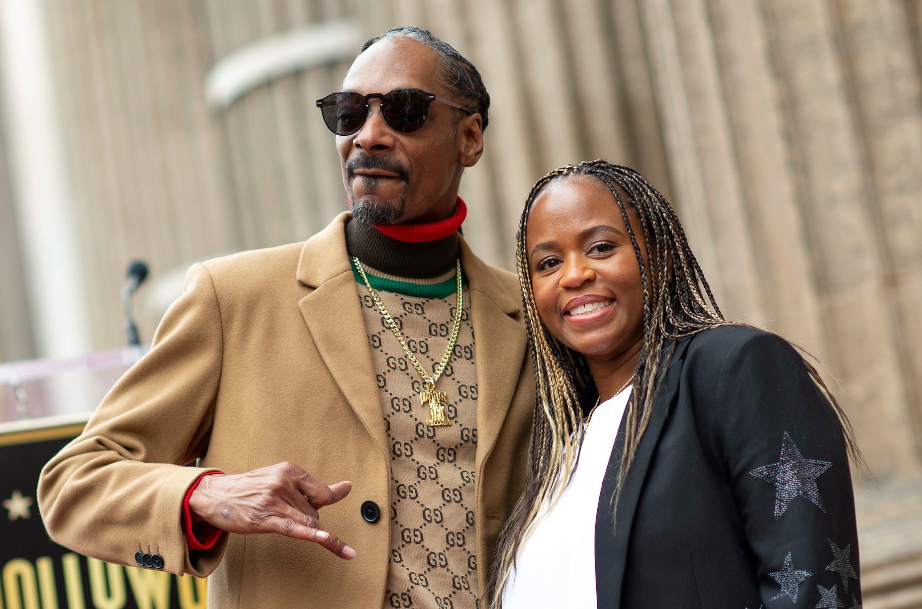 Snoop Dogg with his wife, Shante Broadus