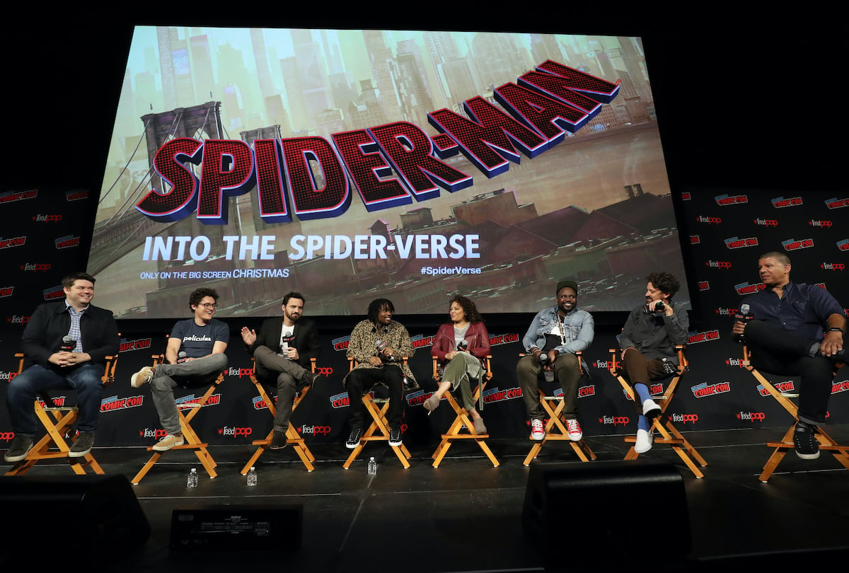 The cast and crew of 'Spider-Man: Into the Spider-Verse' at New York Comic Con
