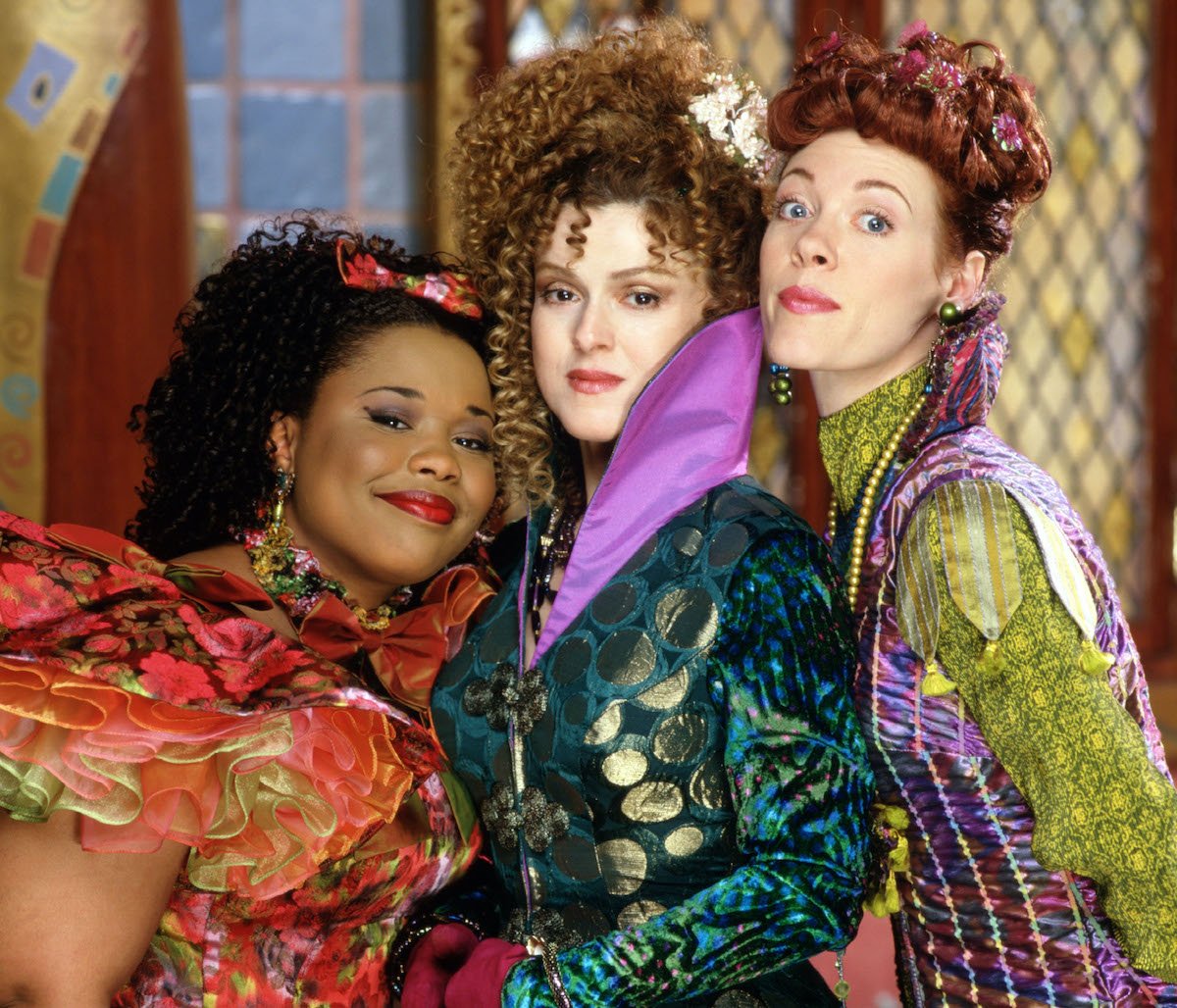 Natalie Desselle-Reid as Minerva, Bernadette Peters as the Evil Stepmother, and Veanne Cox as Calliope (L-R) in 'Rodgers and Hammerstein's Cinderella' on ABC, 1997 | Disney