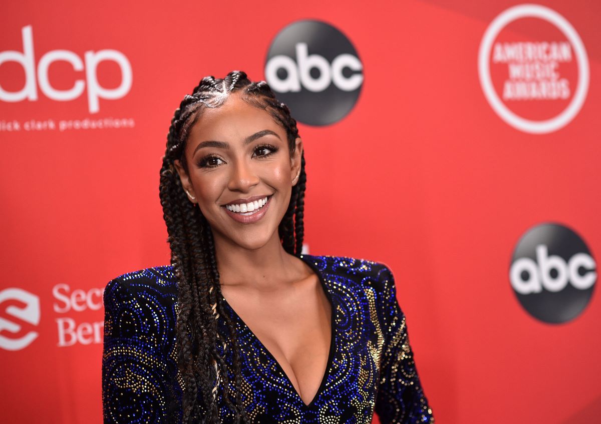 Tayshia Adams from 'The Bachelorette' on the red carpet at The 2020 American Music Award
