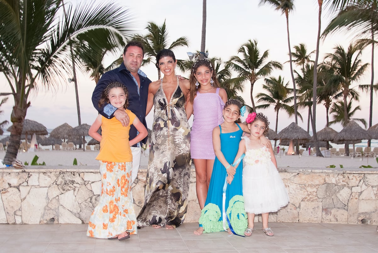 Teresa and Joe Giudice with their four kids (Gia is center, in purple)