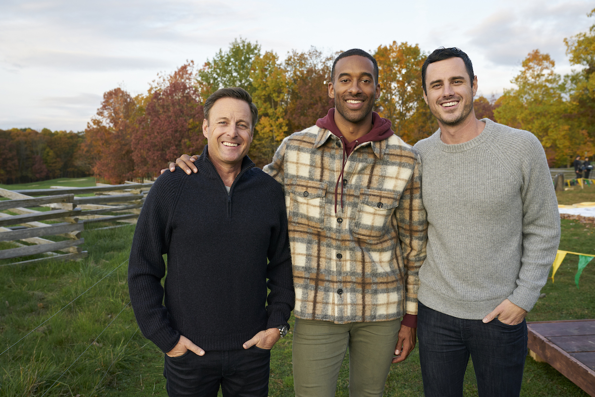 Chris Harrison, Matt James, and Ben Higgins on 'The Bachelor.' Reality Steve has been the go-to person for 'Bachelor' spoilers.