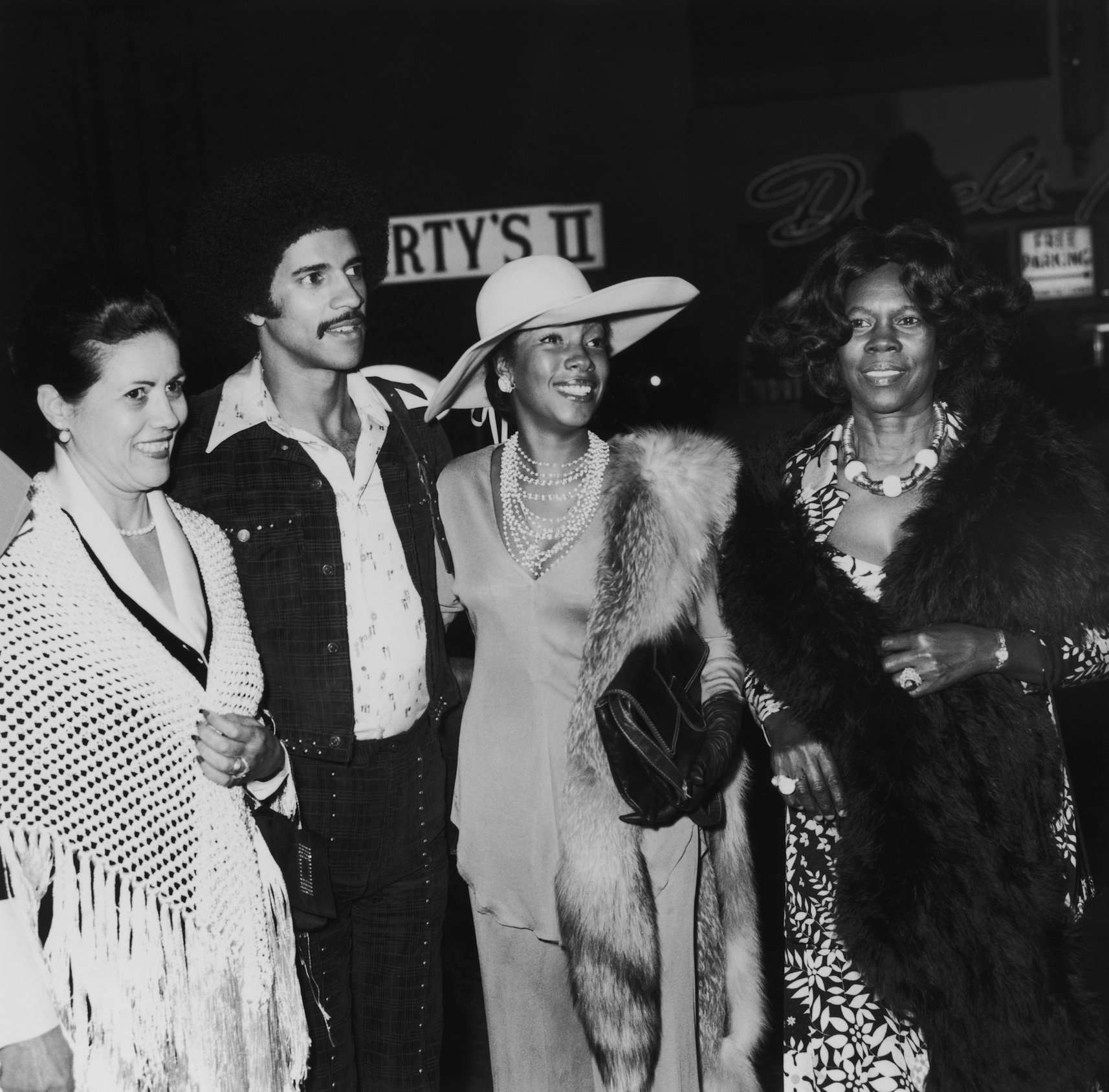 Newlywed American singer Mary Wilson (third from left), of The Supremes with her husband Pedro Ferrer