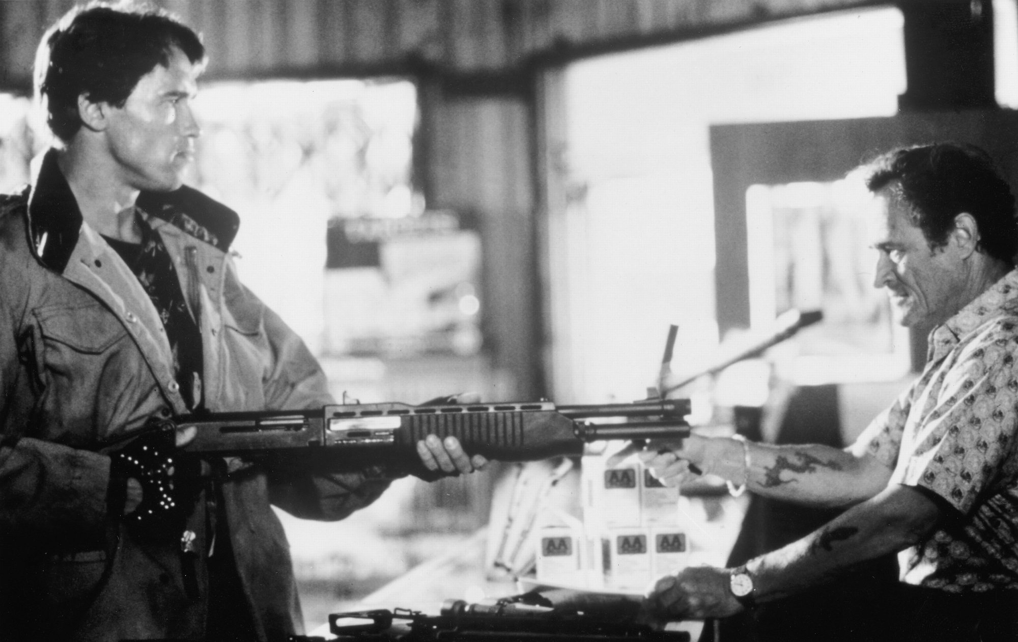 The Terminator: Arnold Schwarzenegger threatens gun shop owner Dick Miller